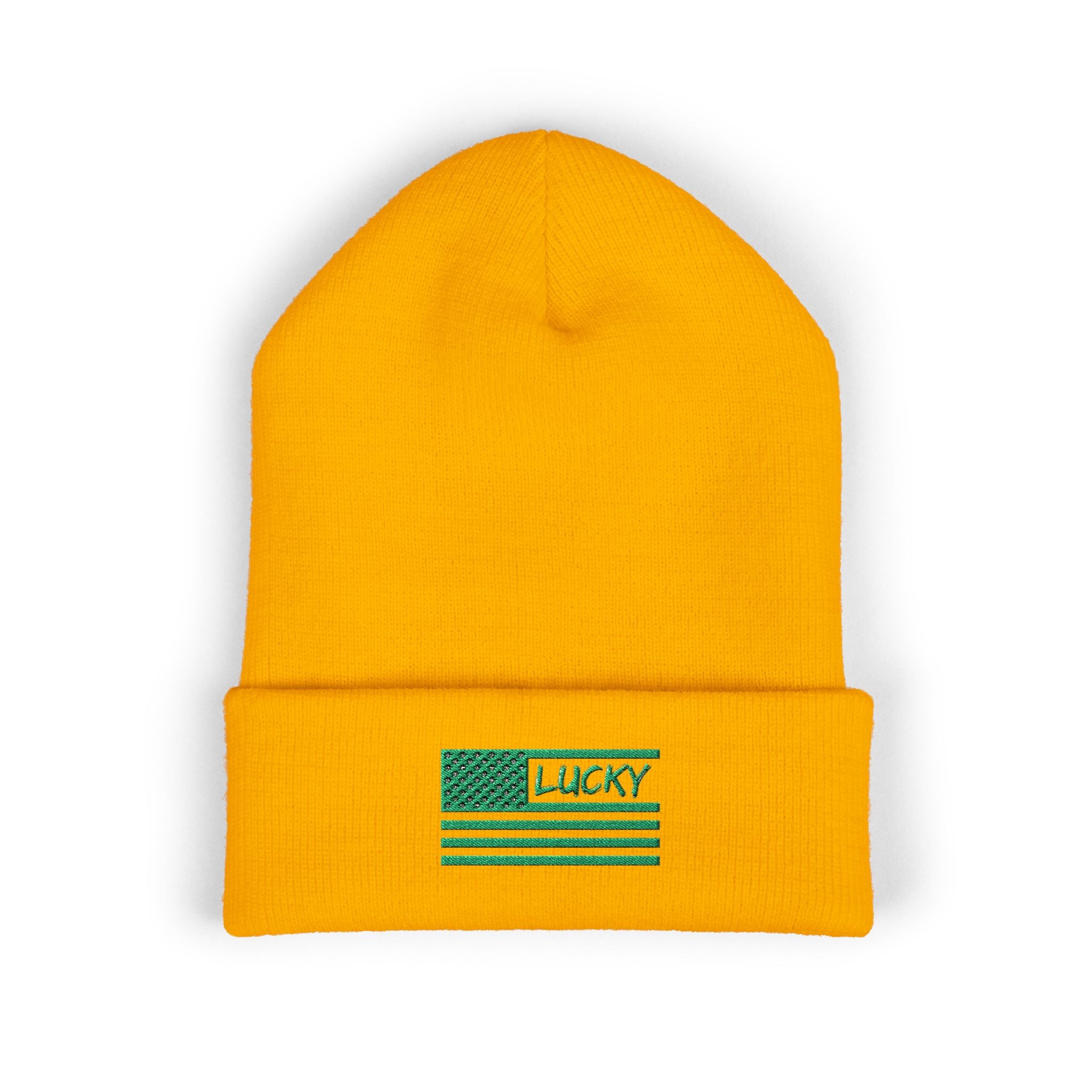 St. Patrick's Day Embroidered Beanie — Classic Cuffed Beanie