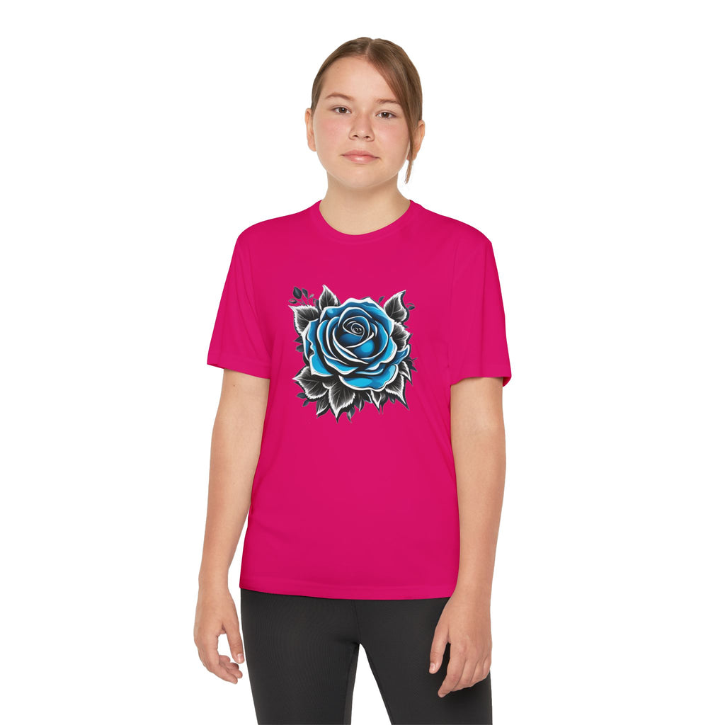 Flower Youth T-Shirt Sports Graphic Tee, Cool Athletic Shirt for Kids