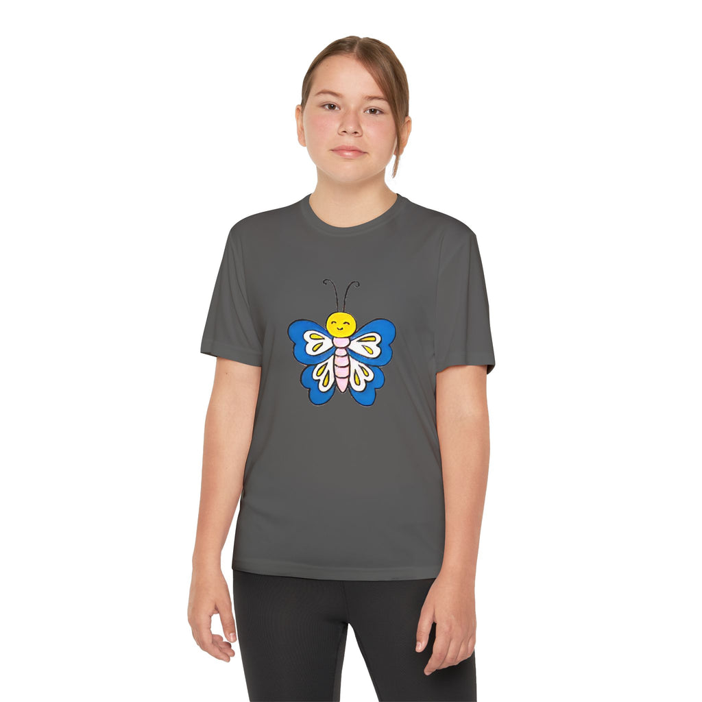 Butterffy Youth T-Shirt Sports Graphic Tee, Cool Athletic Shirt for Kids, Perfect for Sports Events, Team Spirit