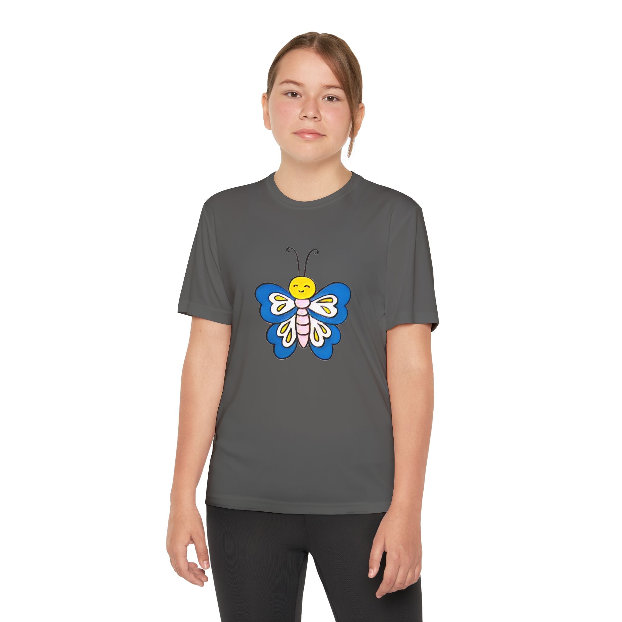 Butterffy Youth T-Shirt Sports Graphic Tee, Cool Athletic Shirt for Kids, Perfect for Sports Events, Team Spirit