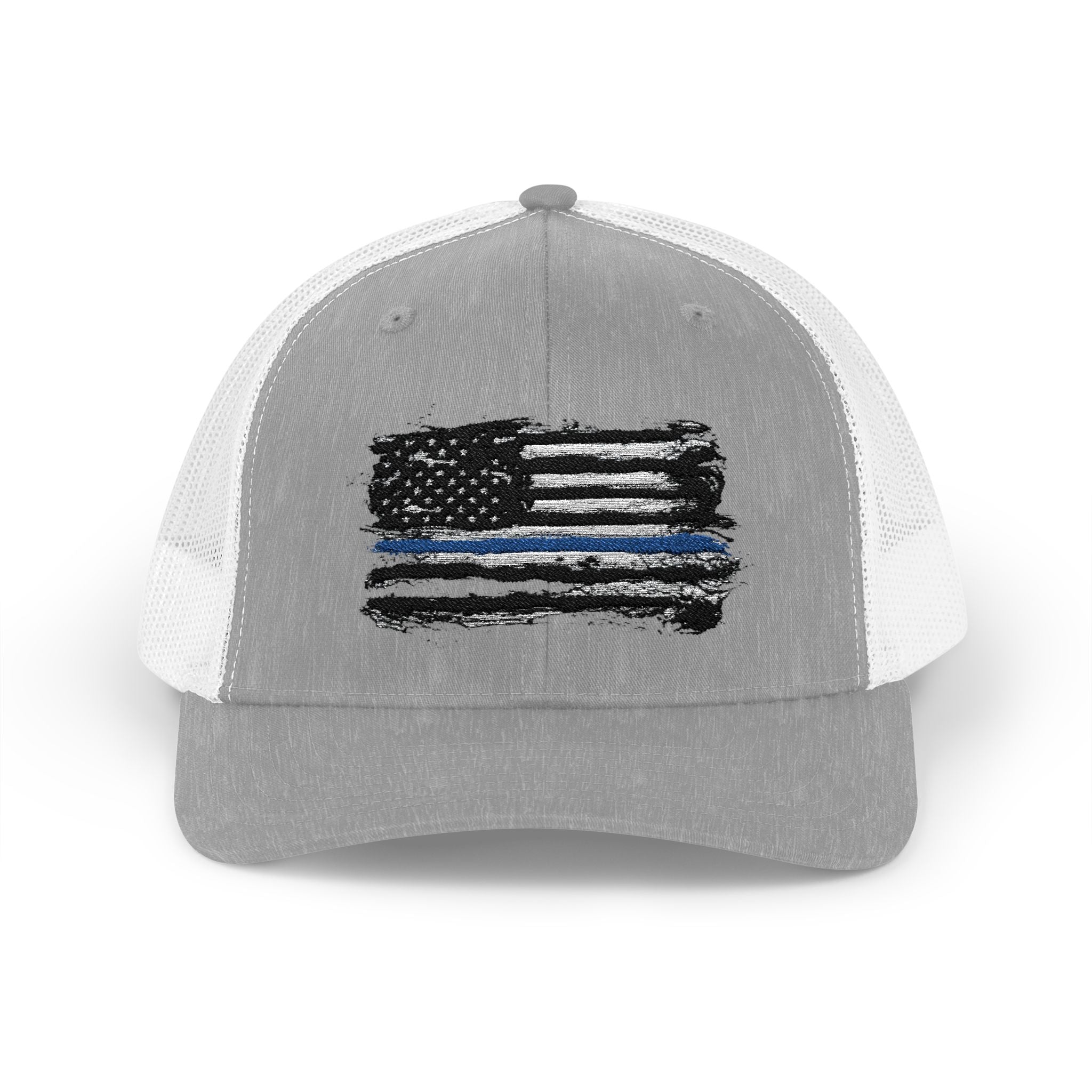 Thin Blue Line Patriotic Snapback Trucker Cap with Thin Red Line Design, Ideal for First Responders, Supportive Gifts, Everyday Wear