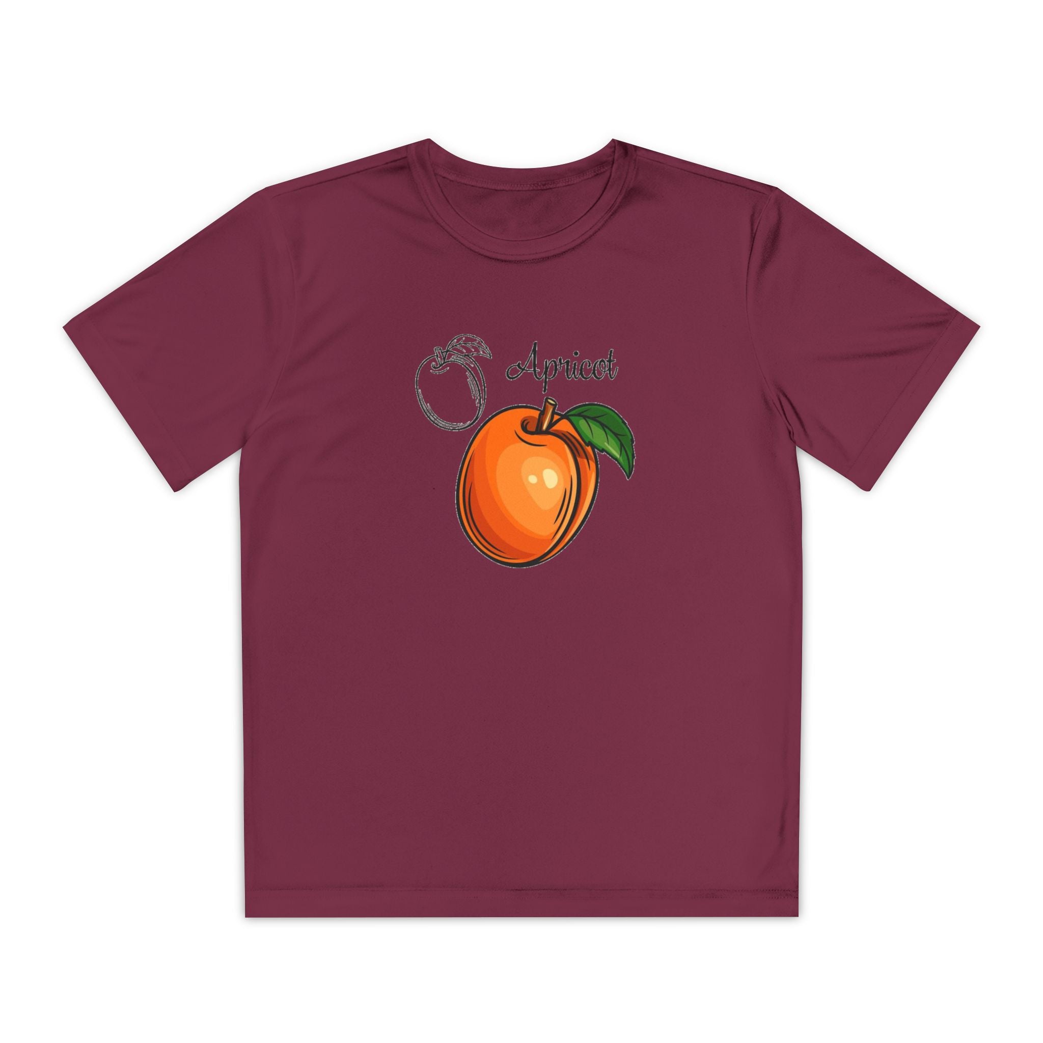 Apricot Youth T-Shirt Sports Graphic Tee, Cool Athletic Shirt for Kids, Perfect for Sports Events, Team Spirit