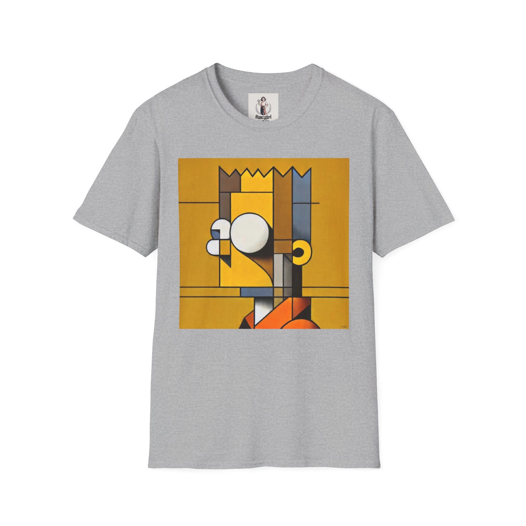 Bart Simpson TV Themed T-Shirt Unisex Softstyle T-Shirt