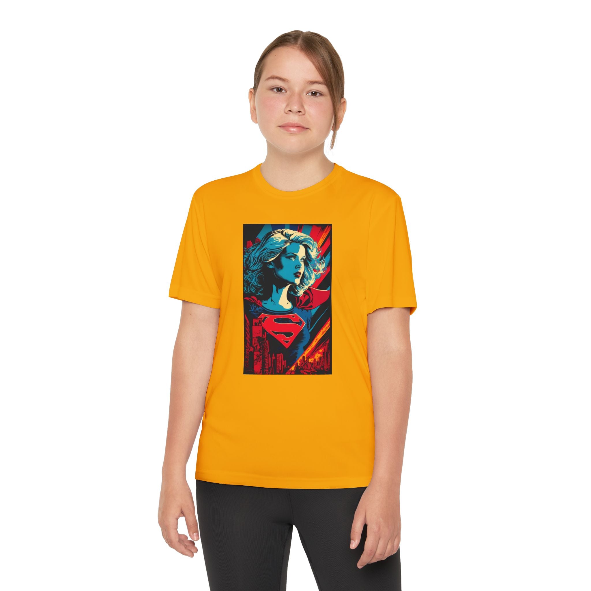 Superhero Youth T-Shirt Sports Graphic Tee, Cool Athletic Shirt for Kids