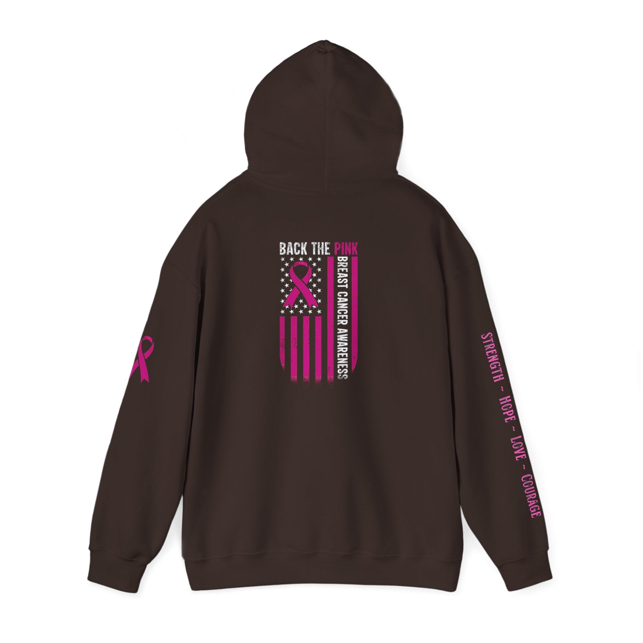 Breast Cancer Awareness Month Patriotic Hoodie ~ Rebel Spirit Unisex Hoodie
