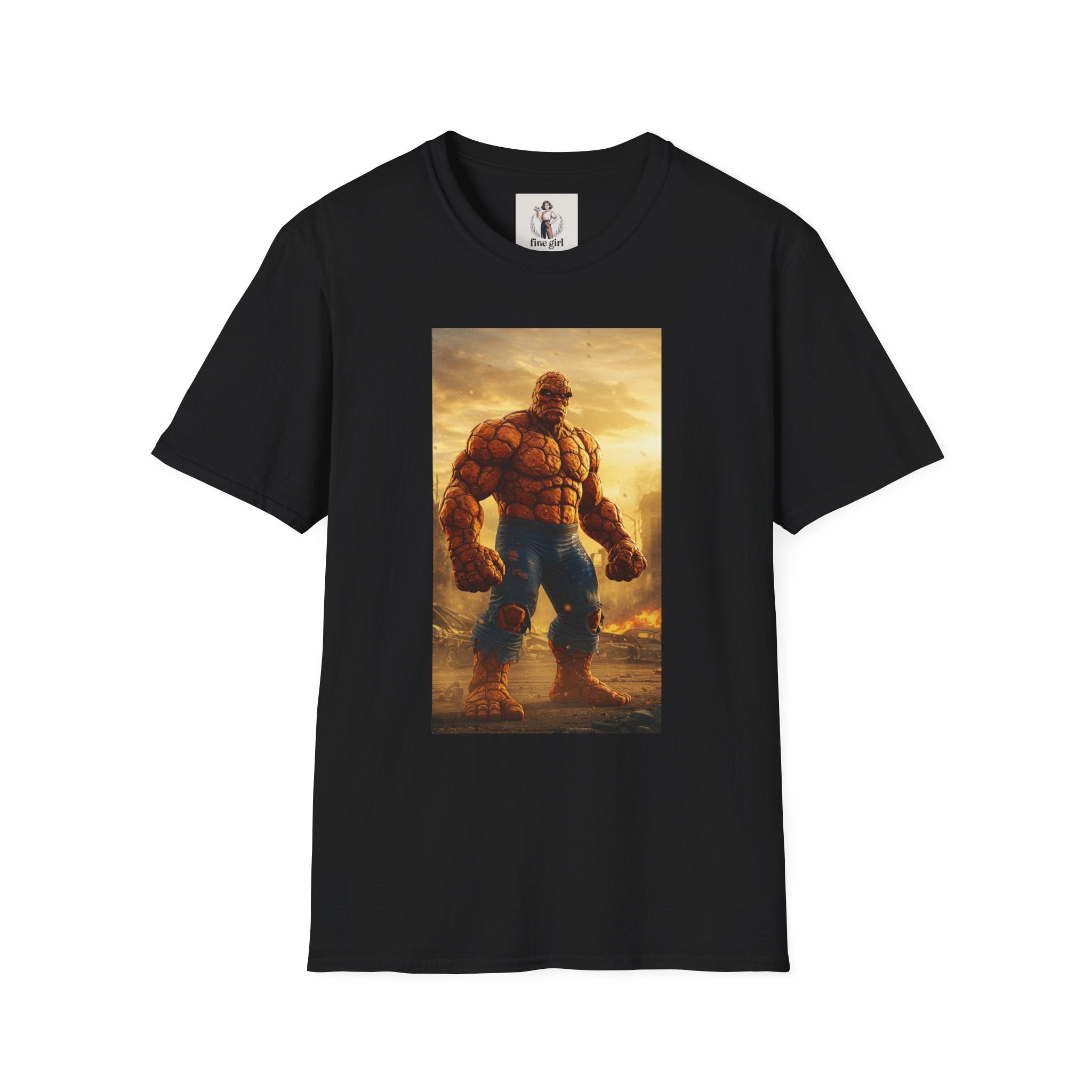The Thing Superhero Marvel Unisex Softstyle T-Shirt, Comic Book Tee, Geeky Clothing, Cosplay Costume Top