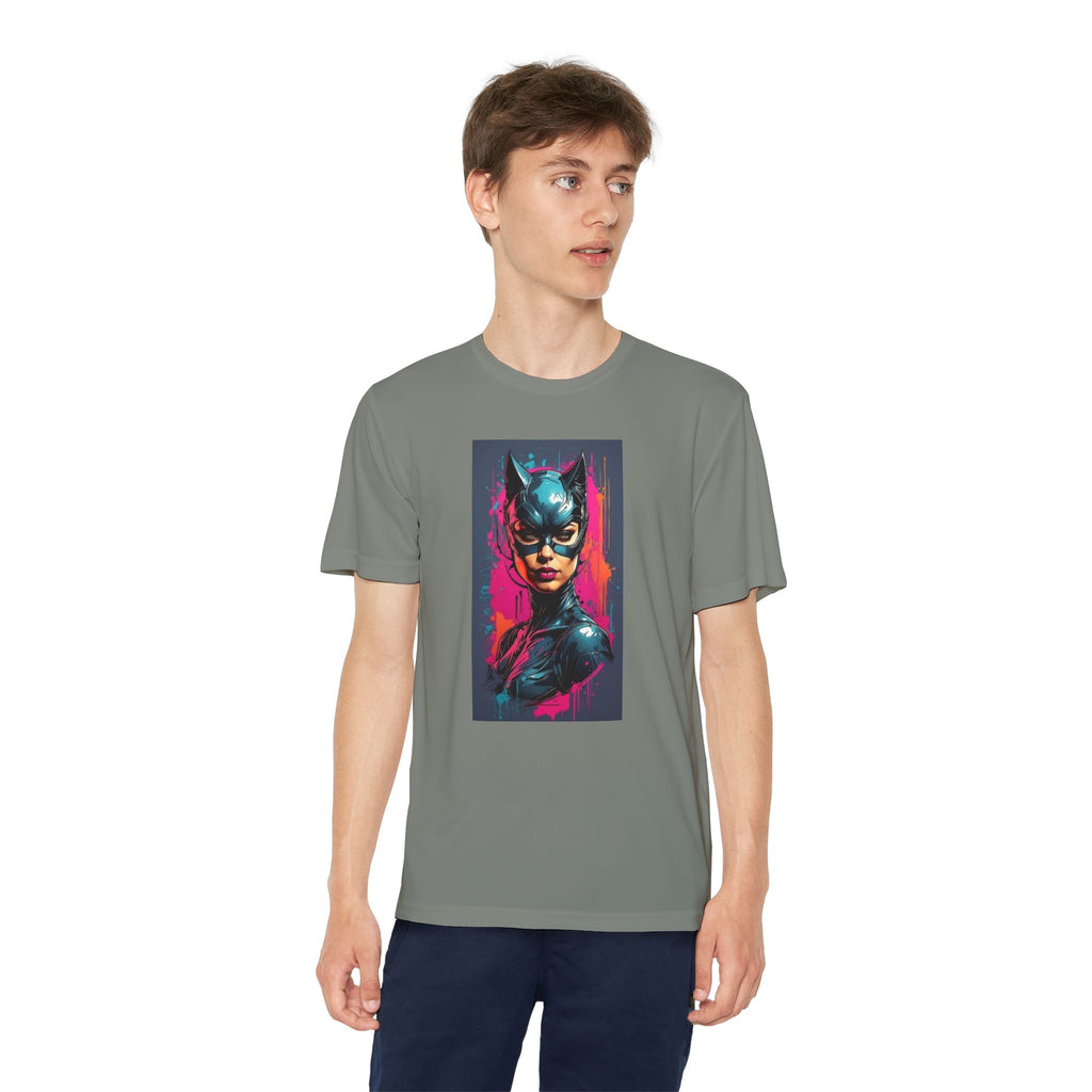 Superhero Youth T-Shirt Sports Graphic Tee, Cool Athletic Shirt for Kids