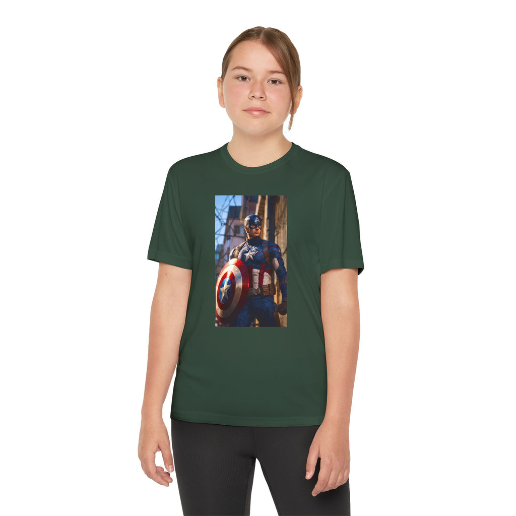 Captain America Superhero Marvel Patriotic, Kids Graphic T-Shirt, Boys Hero Top, Girls Comic Book Clothing, Birthday