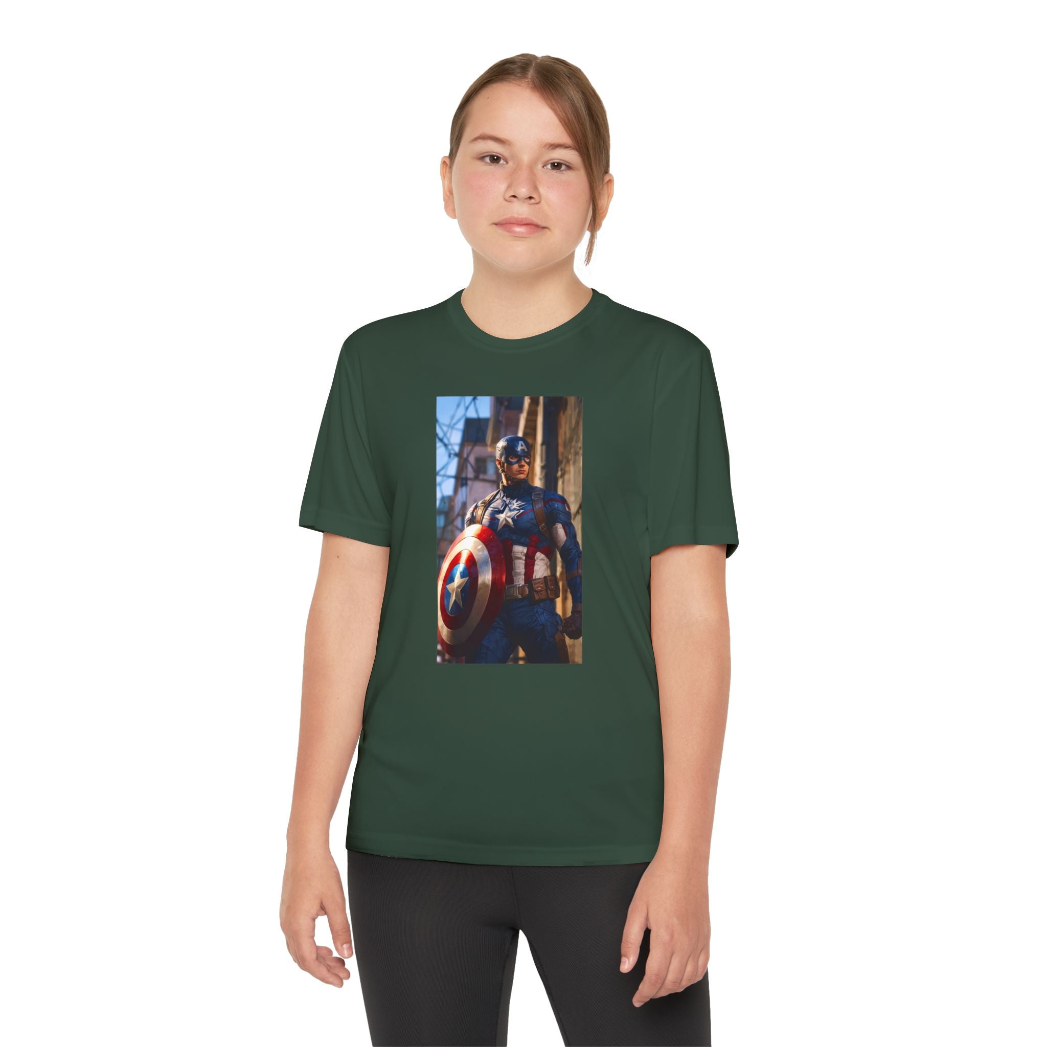 Captain America Superhero Marvel Patriotic, Kids Graphic T-Shirt, Boys Hero Top, Girls Comic Book Clothing, Birthday