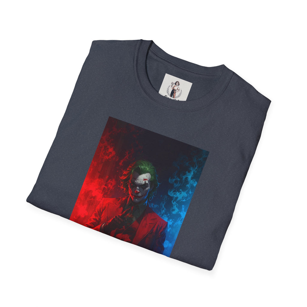 The Joker Superhero Marvel Unisex Softstyle T-Shirt, Comic Book Tee, Geeky Clothing, Cosplay Costume Top