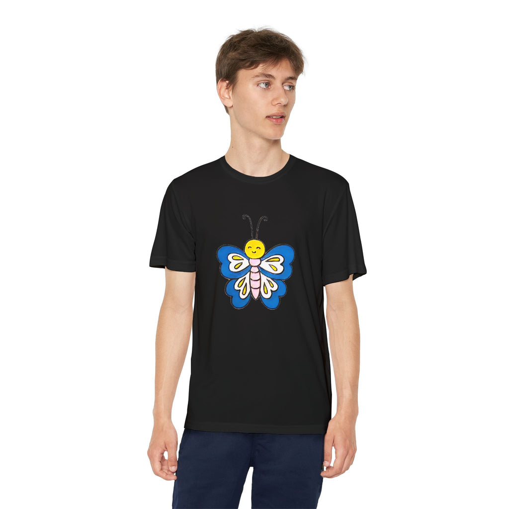 Butterffy Youth T-Shirt Sports Graphic Tee, Cool Athletic Shirt for Kids, Perfect for Sports Events, Team Spirit