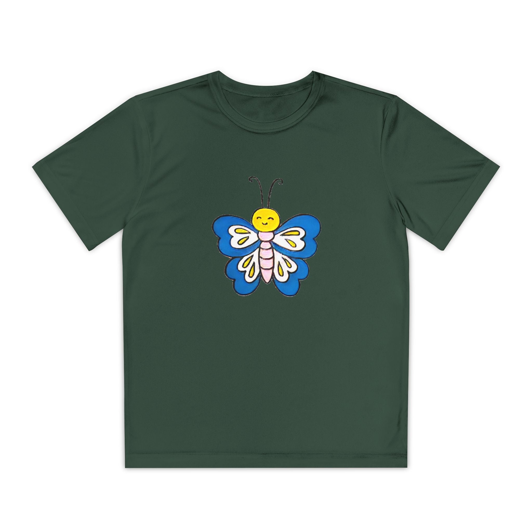 Butterffy Youth T-Shirt Sports Graphic Tee, Cool Athletic Shirt for Kids, Perfect for Sports Events, Team Spirit