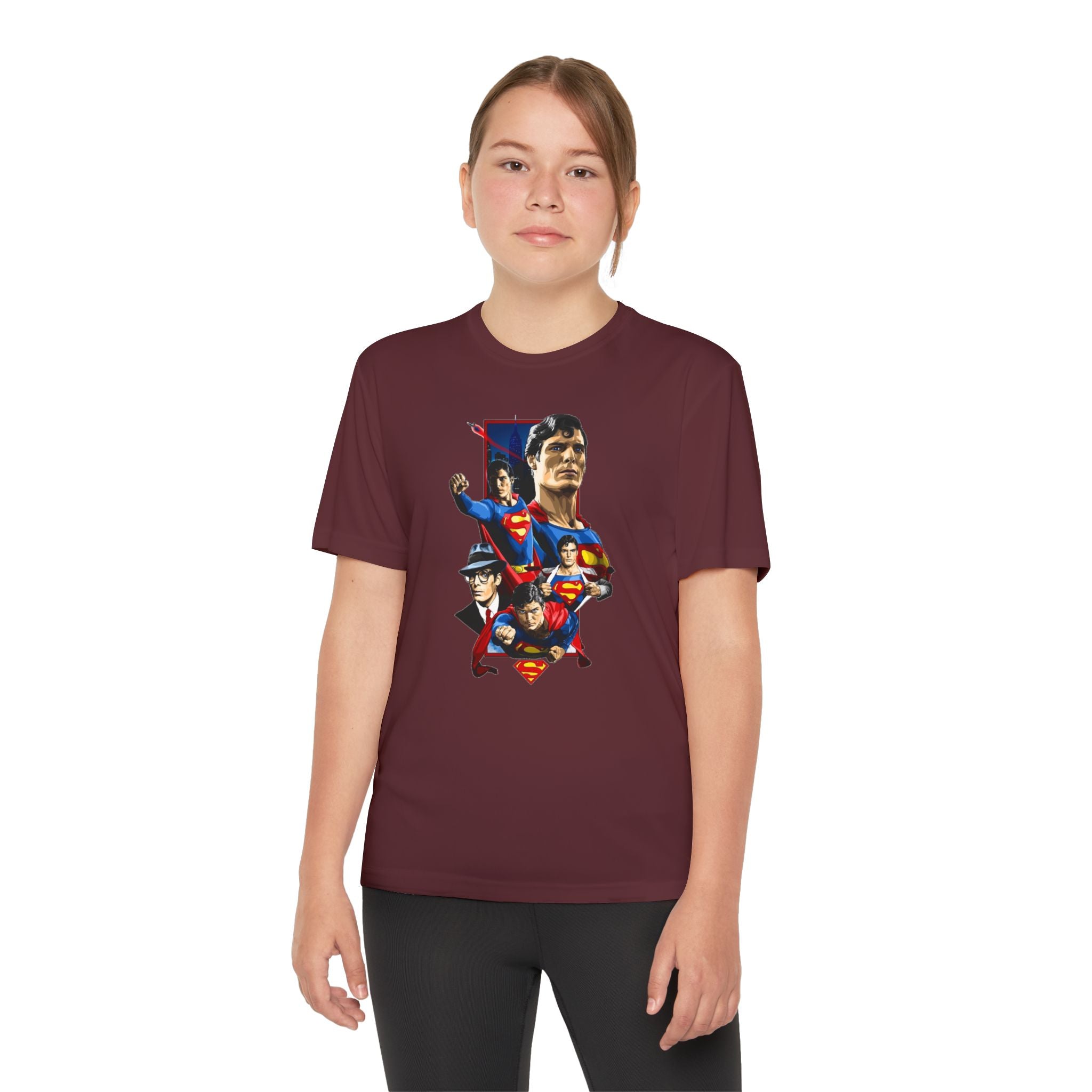 Superman Youth T-Shirt Sports Graphic Tee, Cool Athletic Shirt for Kids, Perfect for Sports Events, Team Spirit