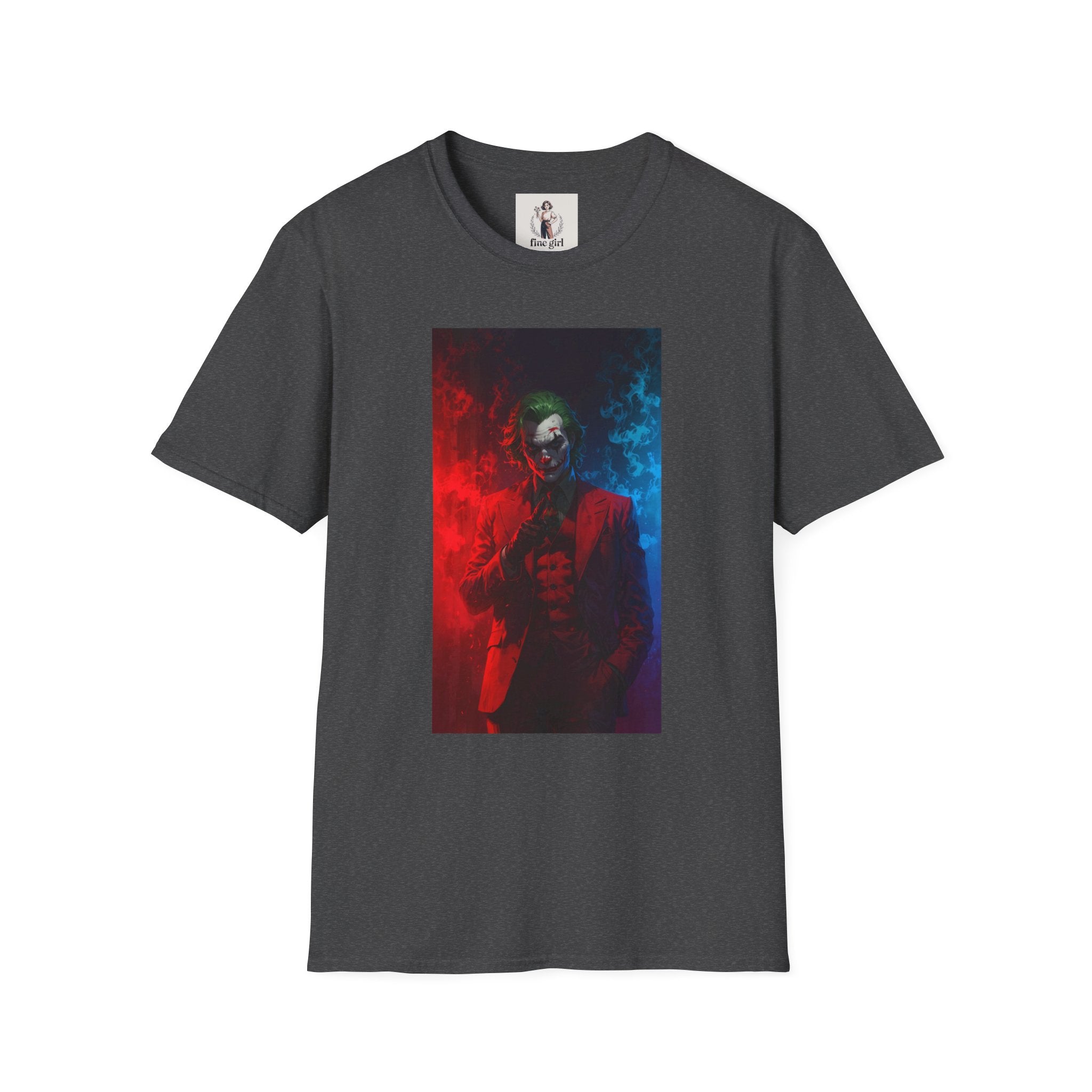 The Joker Superhero Marvel Unisex Softstyle T-Shirt, Comic Book Tee, Geeky Clothing, Cosplay Costume Top