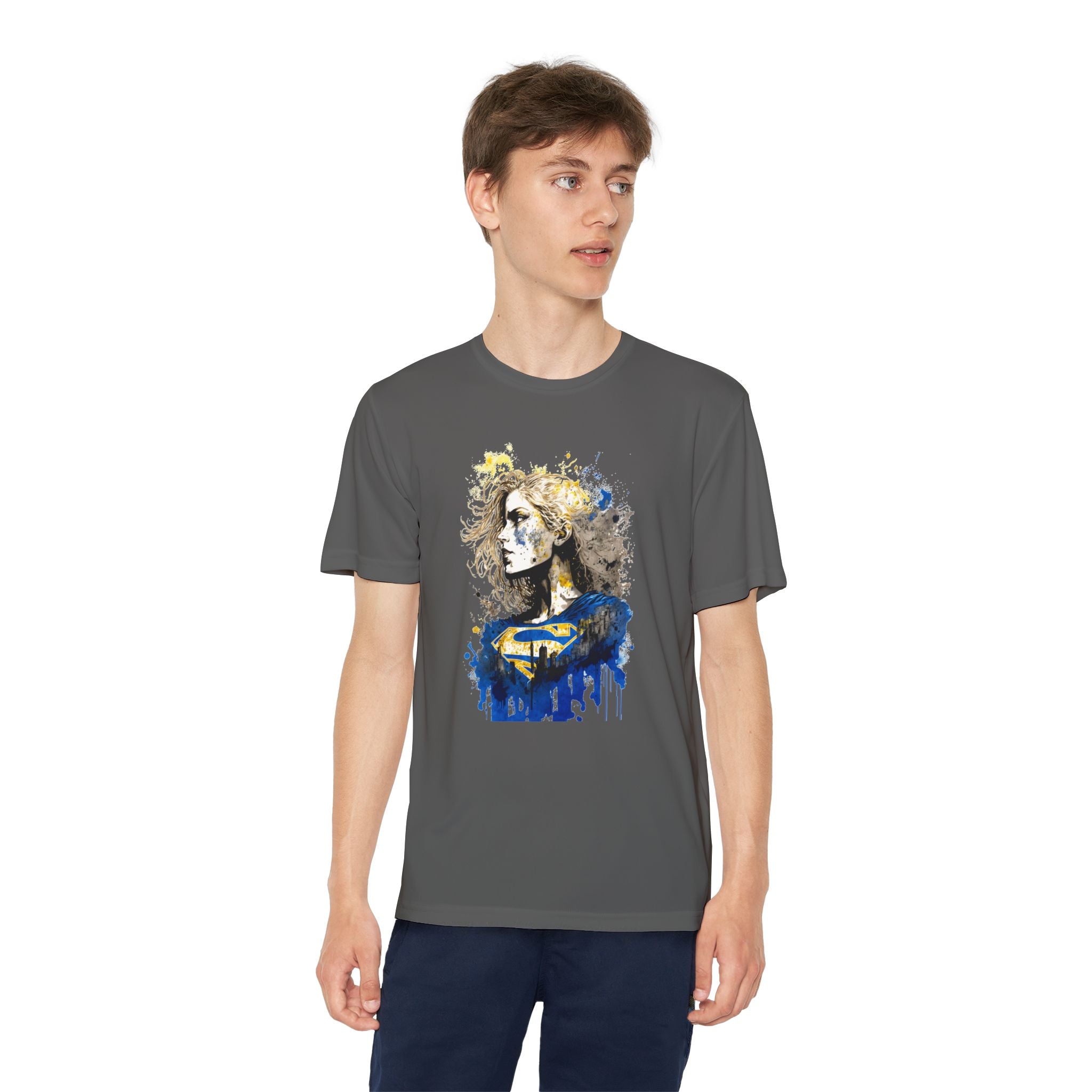 Superhero Youth T-Shirt Sports Graphic Tee, Cool Athletic Shirt for Kids