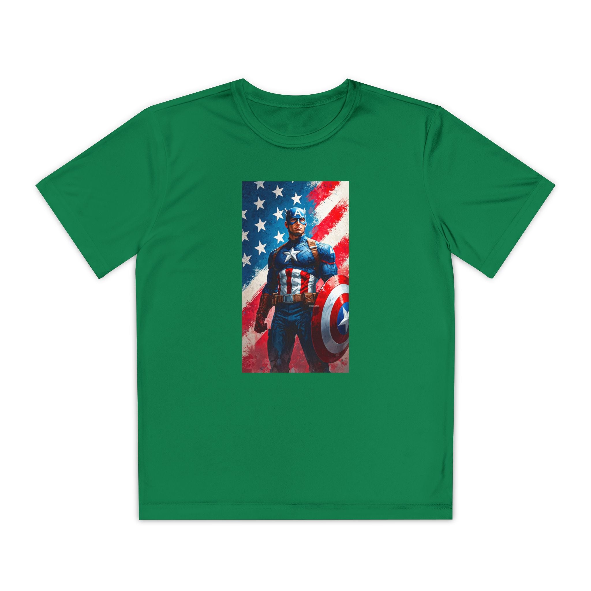 Captain America Superhero Marvel Patriotic, Kids Graphic T-Shirt, Boys Hero Top, Girls Comic Book Clothing, Birthday