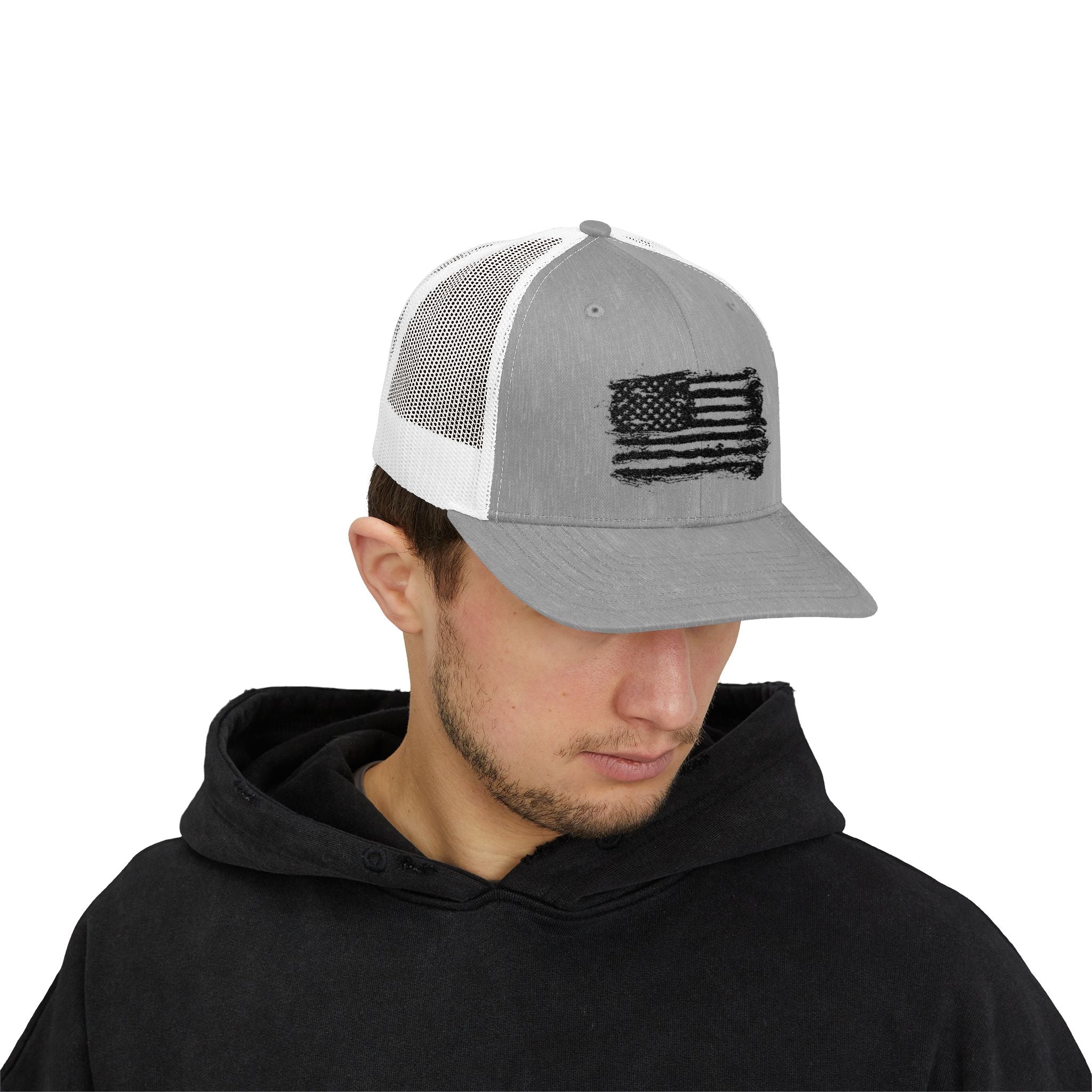 Patriotic Flag Snapback Trucker Cap, American Flag Hat, Outdoor Cap, Casual Wear, Gift for Dad, 4th of July Apparel
