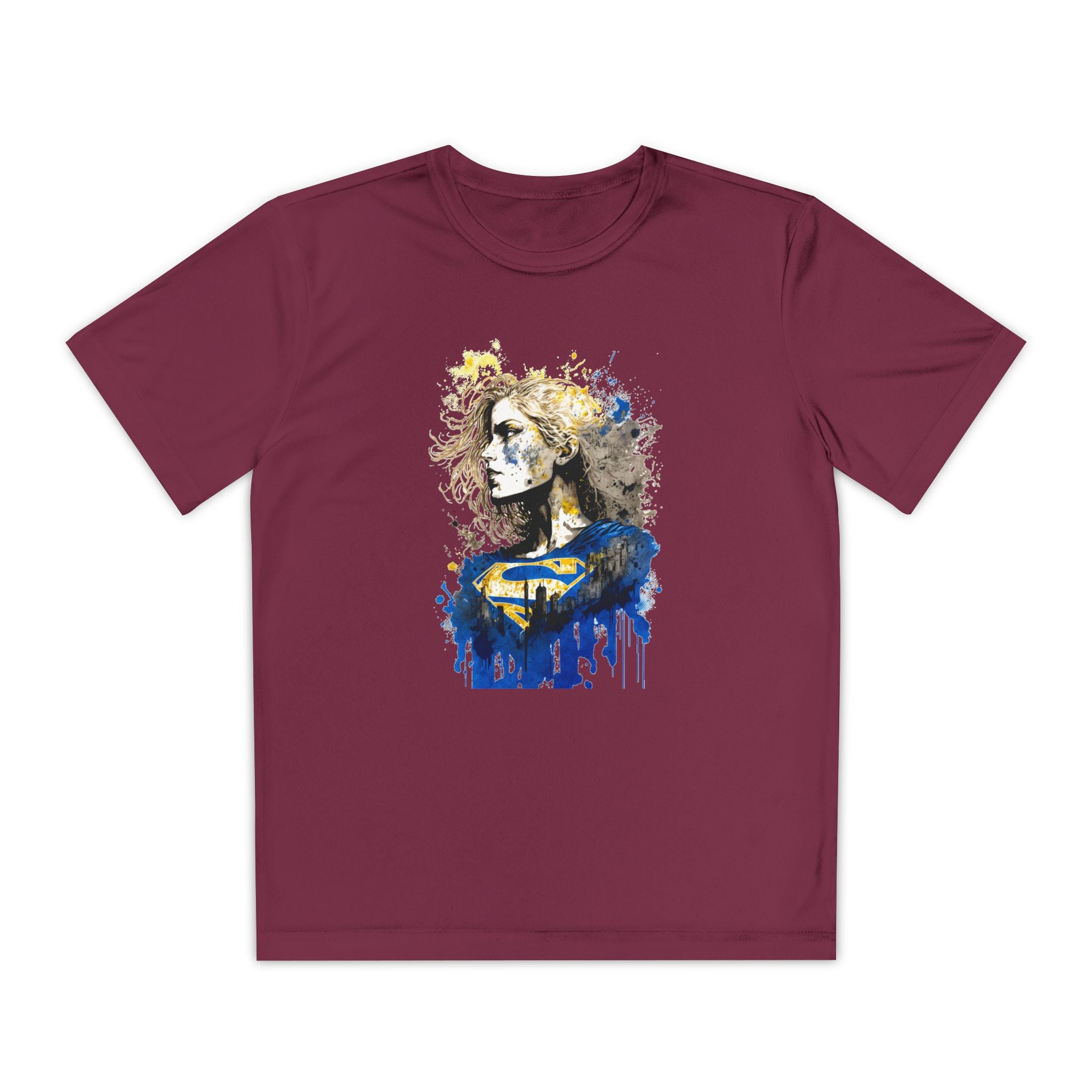 Superhero Youth T-Shirt Sports Graphic Tee, Cool Athletic Shirt for Kids