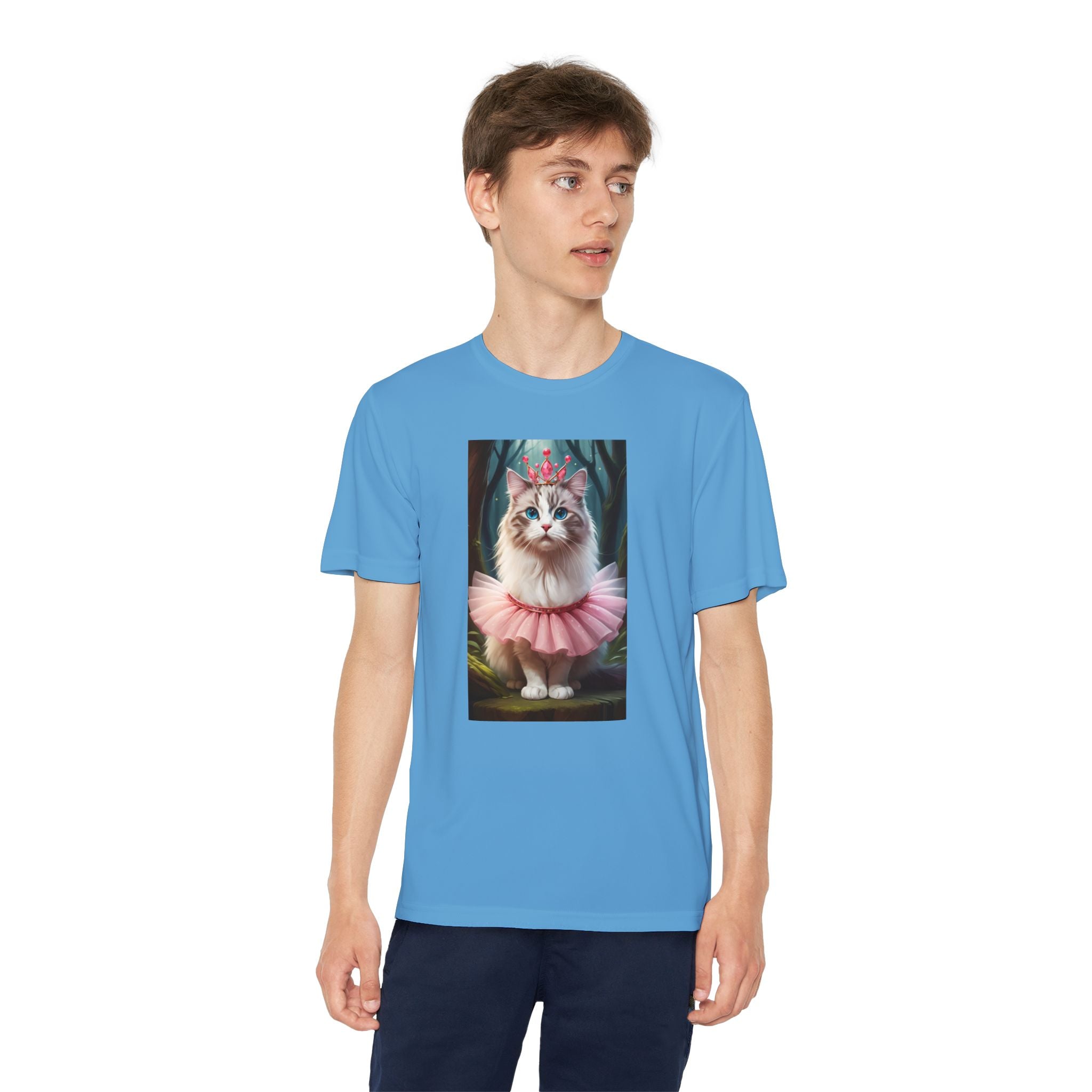 Graphic Tee, Cute Cartoon Kitten, Kids Animal Lover Shirt, Kitty Princess Design, Youth Tee for Girls and Boys, Funny Cat Shirt, Gift for