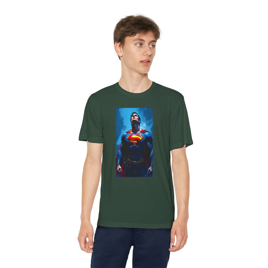 Superman Superhero Marvel T-Shirt, Youth Competitor Tee,  Kids Comic Book Hero Top, Children's Graphic Tee, Youth Super Power T-Shirt