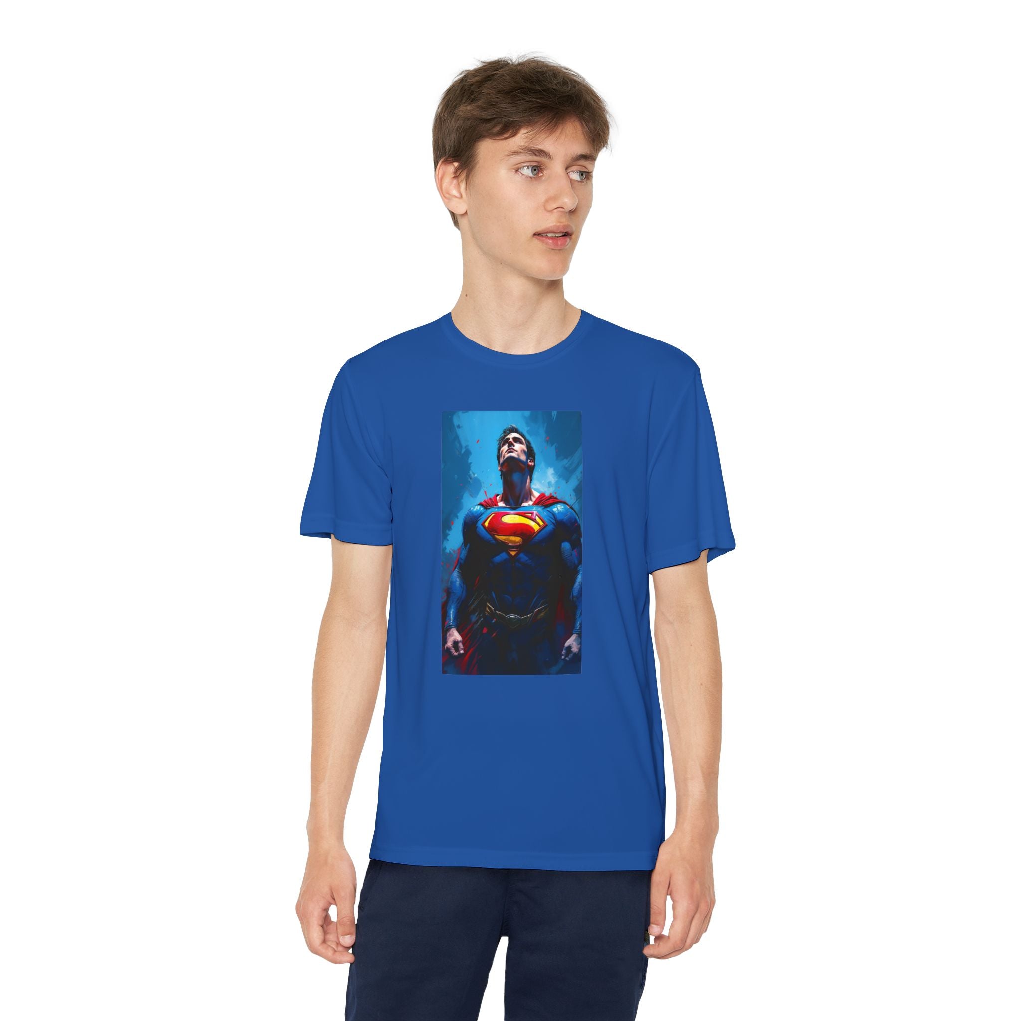 Superman Superhero Marvel T-Shirt, Youth Competitor Tee,  Kids Comic Book Hero Top, Children's Graphic Tee, Youth Super Power T-Shirt
