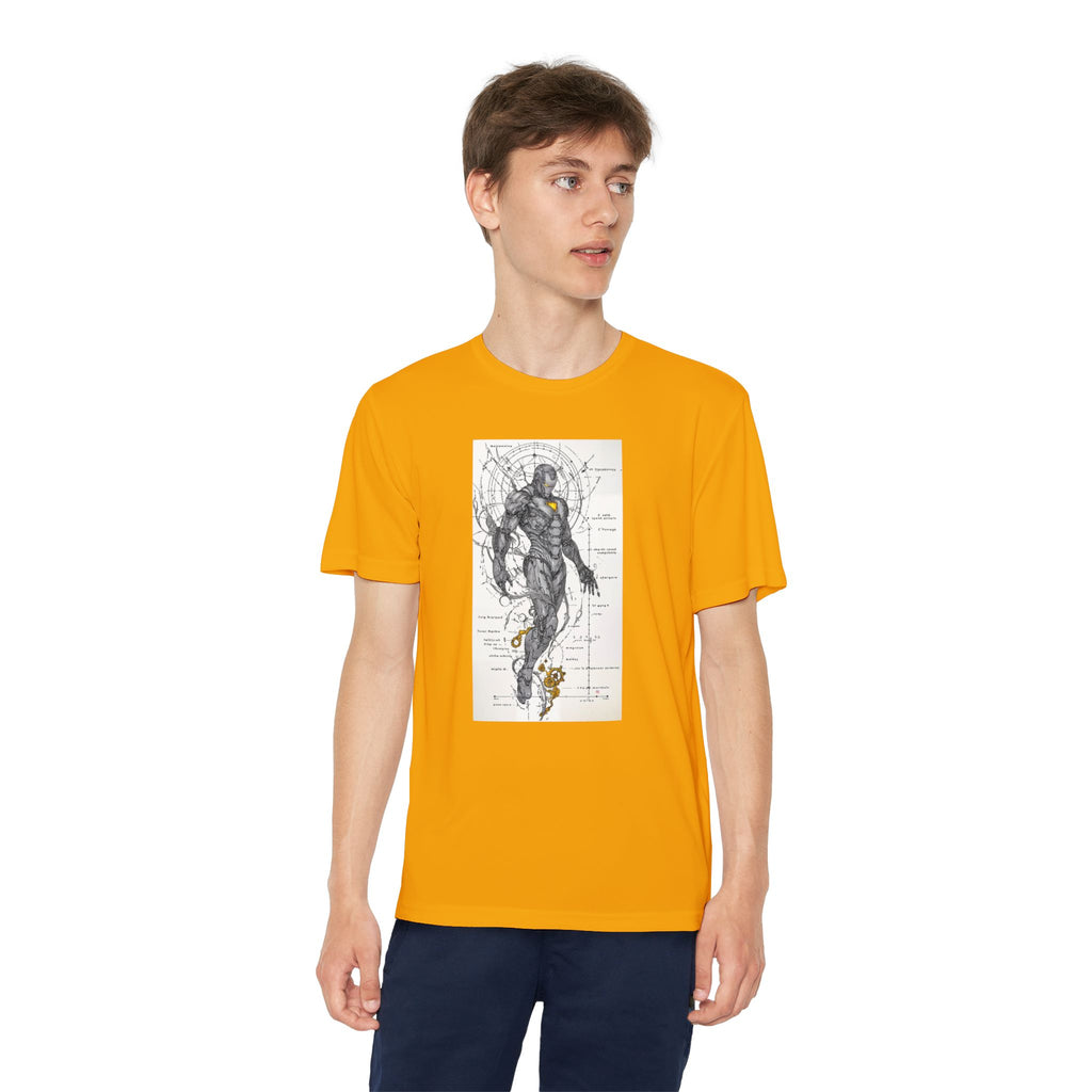 Superhero Youth T-Shirt Sports Graphic Tee, Cool Athletic Shirt for Kids