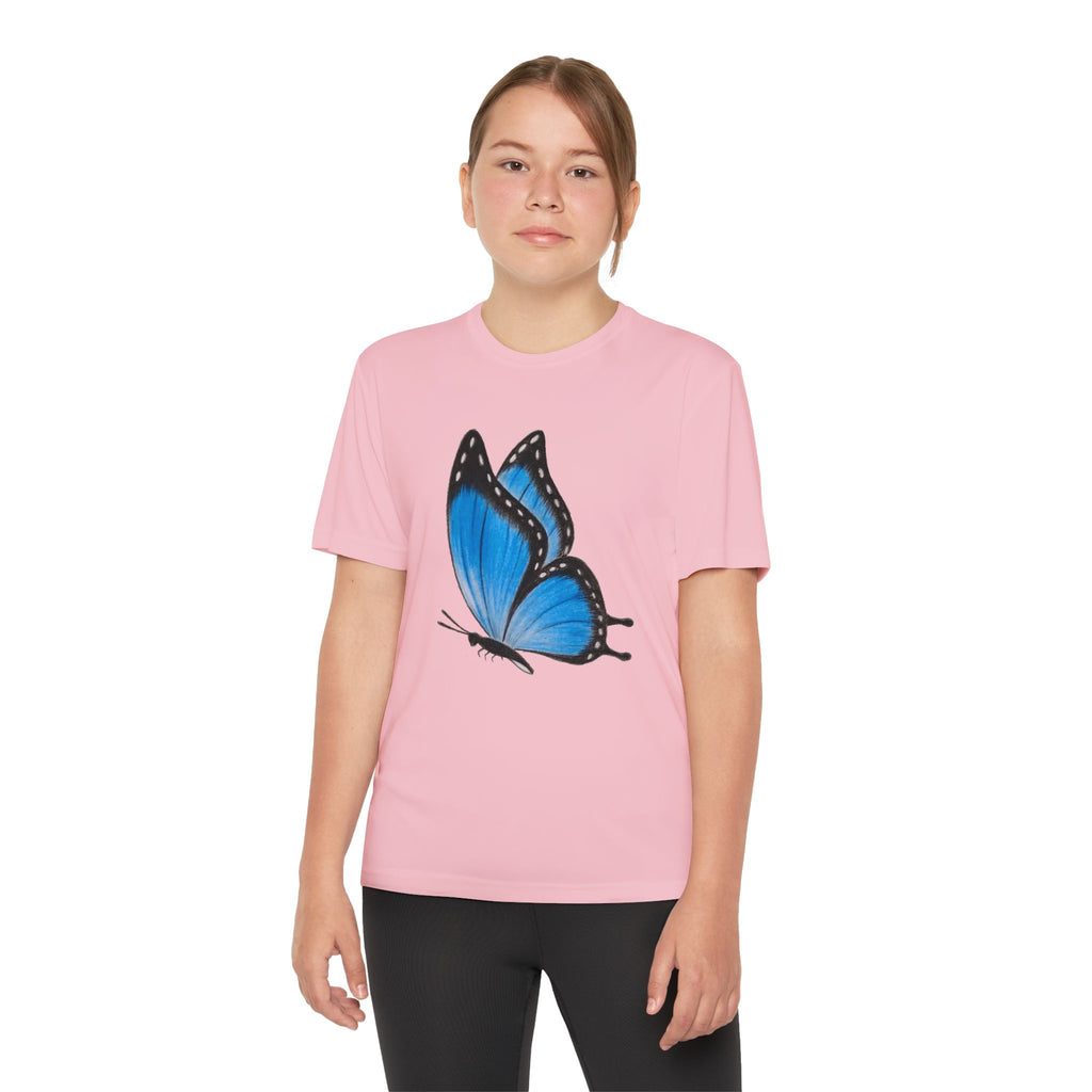Butterffy Youth T-Shirt Sports Graphic Tee, Cool Athletic Shirt for Kids, Perfect for Sports Events, Team Spirit