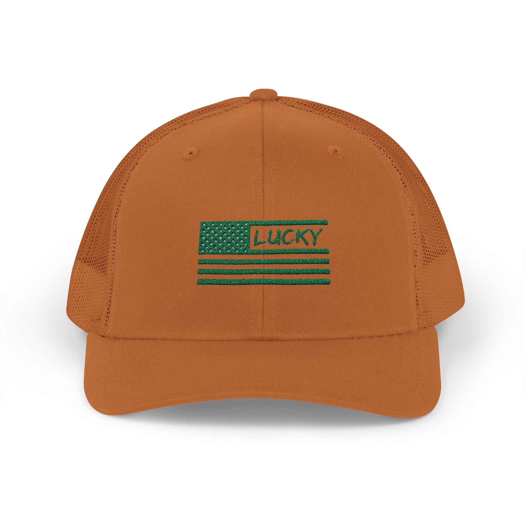 St. Patrick's Day Lucky 4-Leaf Clover Snapback Trucker Cap