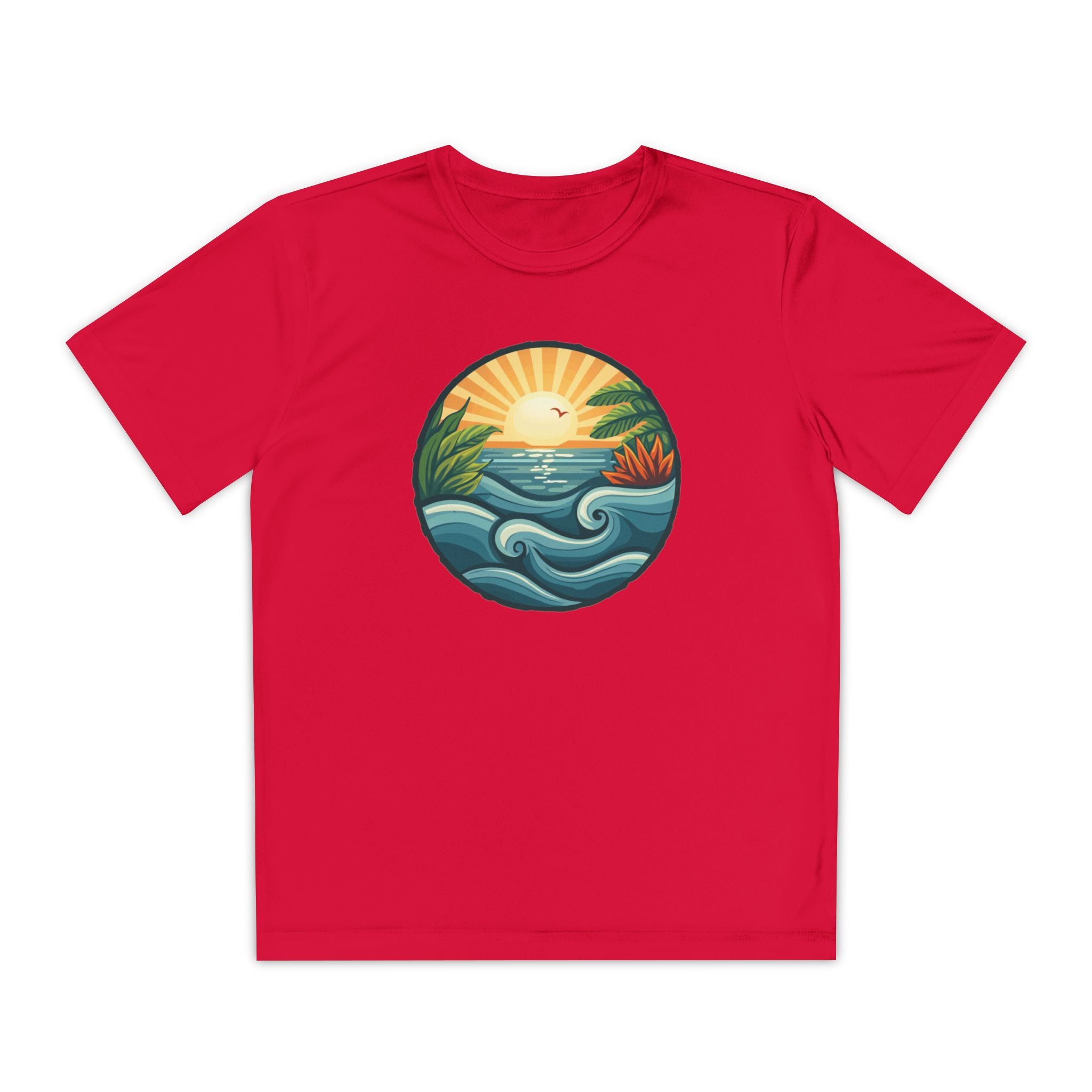Beach Shirt Youth Competitor Tee, Kids Surf Tee, Summer Vacation Top, Ocean Lover T-Shirt, Coastal Clothing