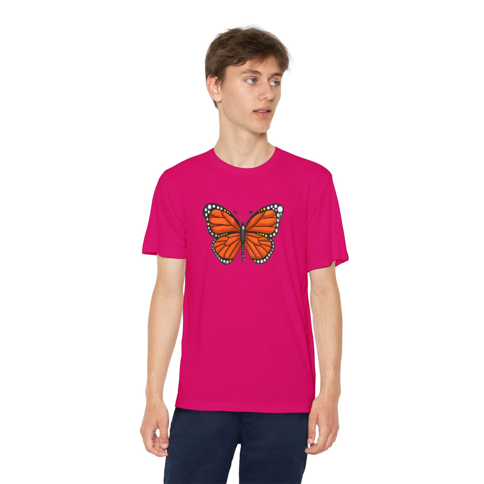 Butterffy Youth T-Shirt Sports Graphic Tee, Cool Athletic Shirt for Kids, Perfect for Sports Events, Team Spirit