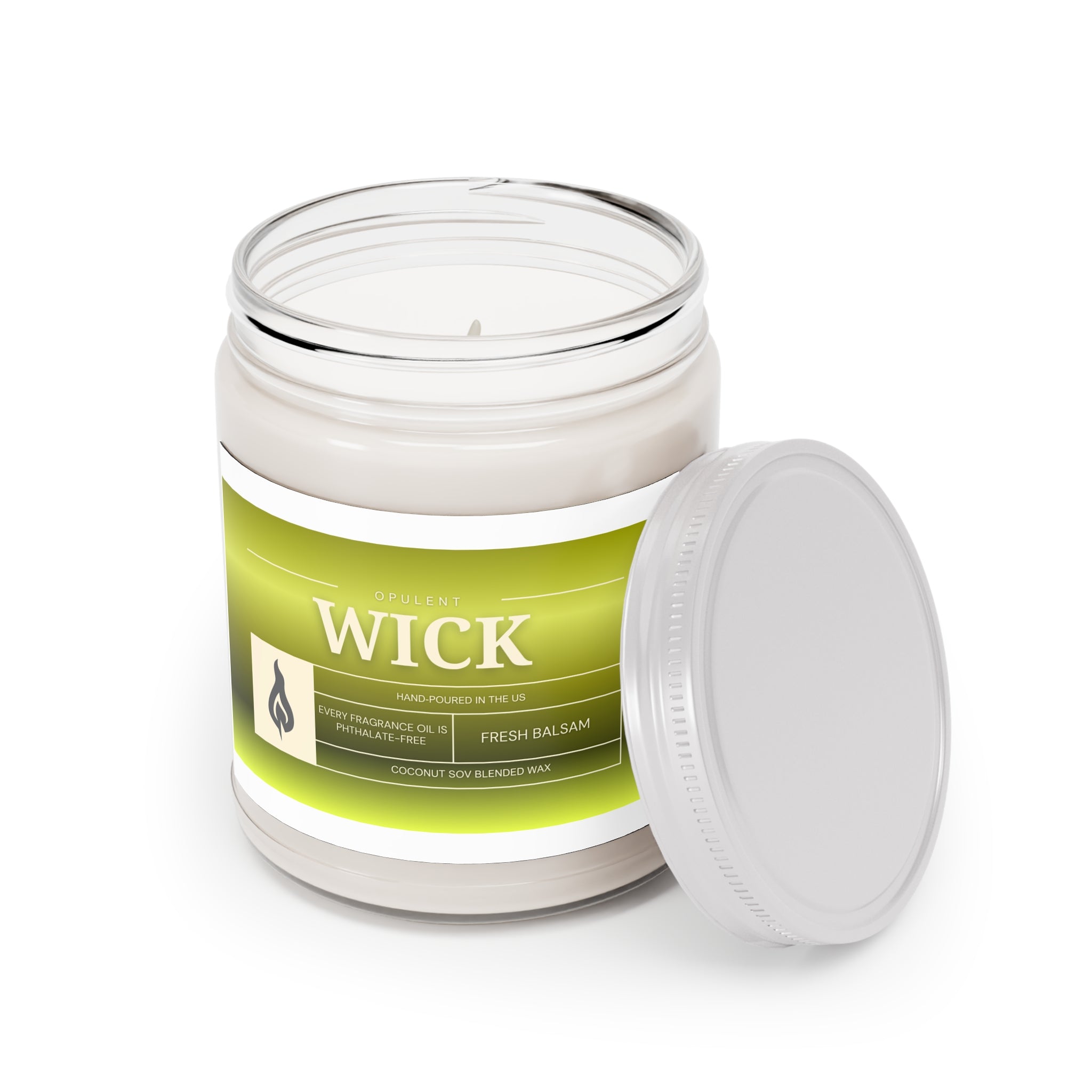 Soy Candles, OPULENT Wick, Hand-poured in the US, White Lid, 9oz, Aromatherapy, Relaxation, Home Decor, Gift, Scented Candles