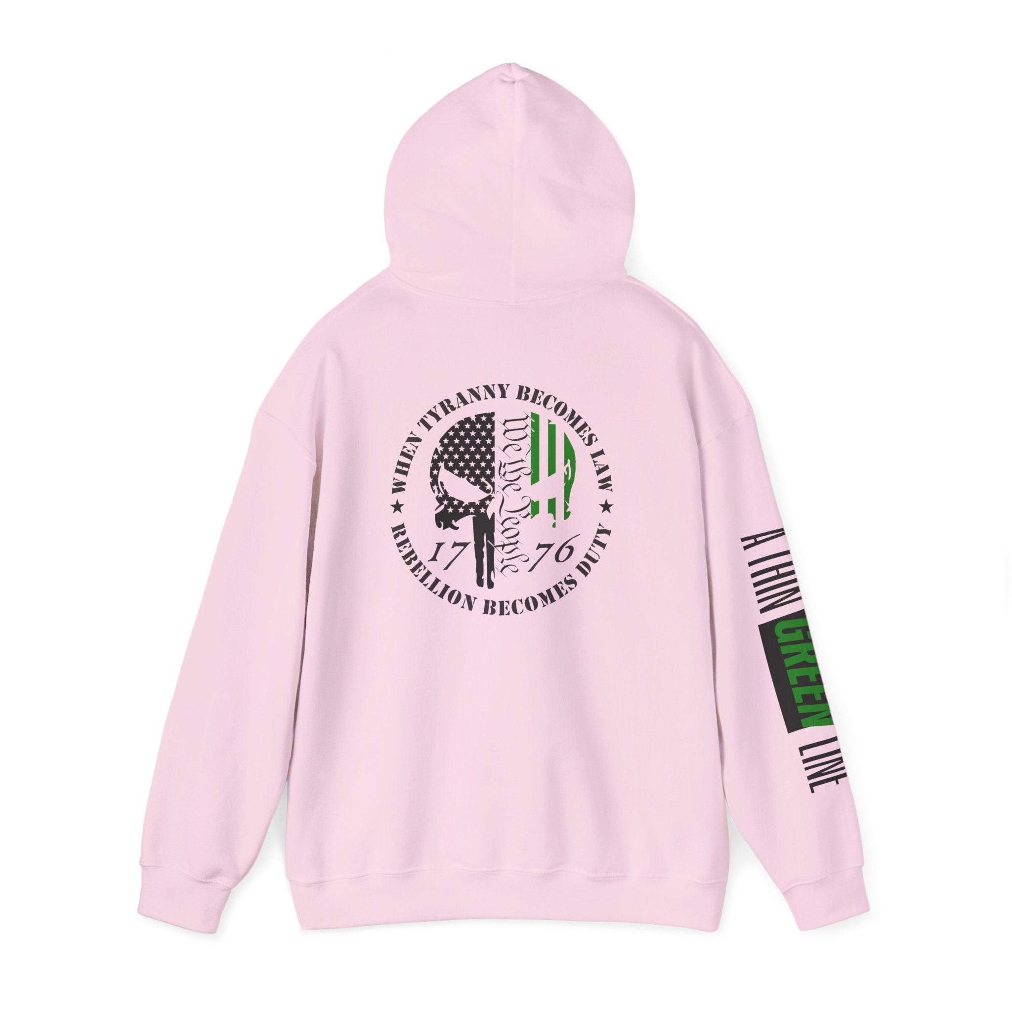 Military Patriotic Hoodie, Thin Green Line Sweatshirt, Unisex Hooded Jacket, Support Our Troops Apparel, Military Gift, Patriotic Clothing