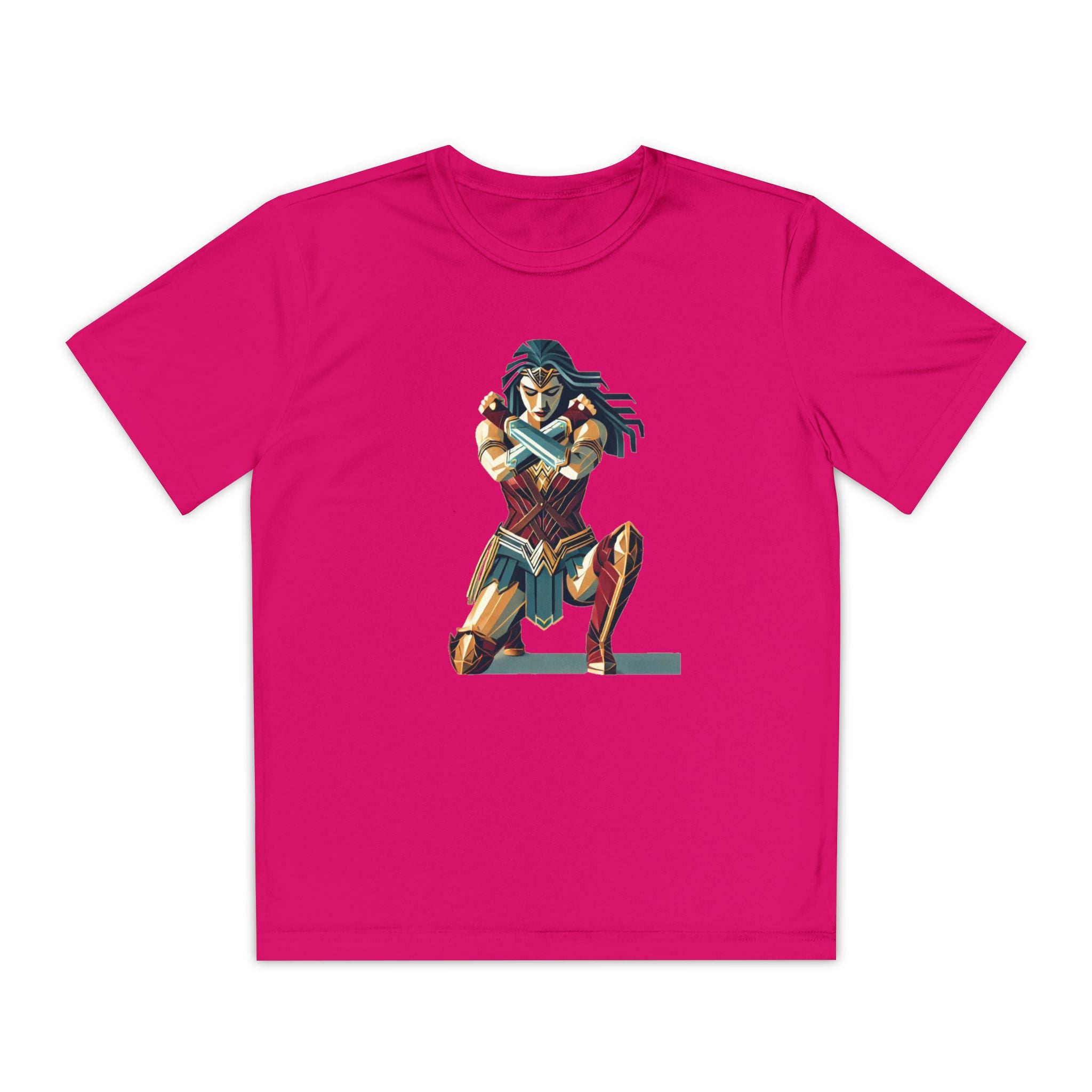 Wonder Woman Youth T-Shirt Sports Graphic Tee, Cool Athletic Shirt for Kids, Perfect for Sports Events, Team Spirit