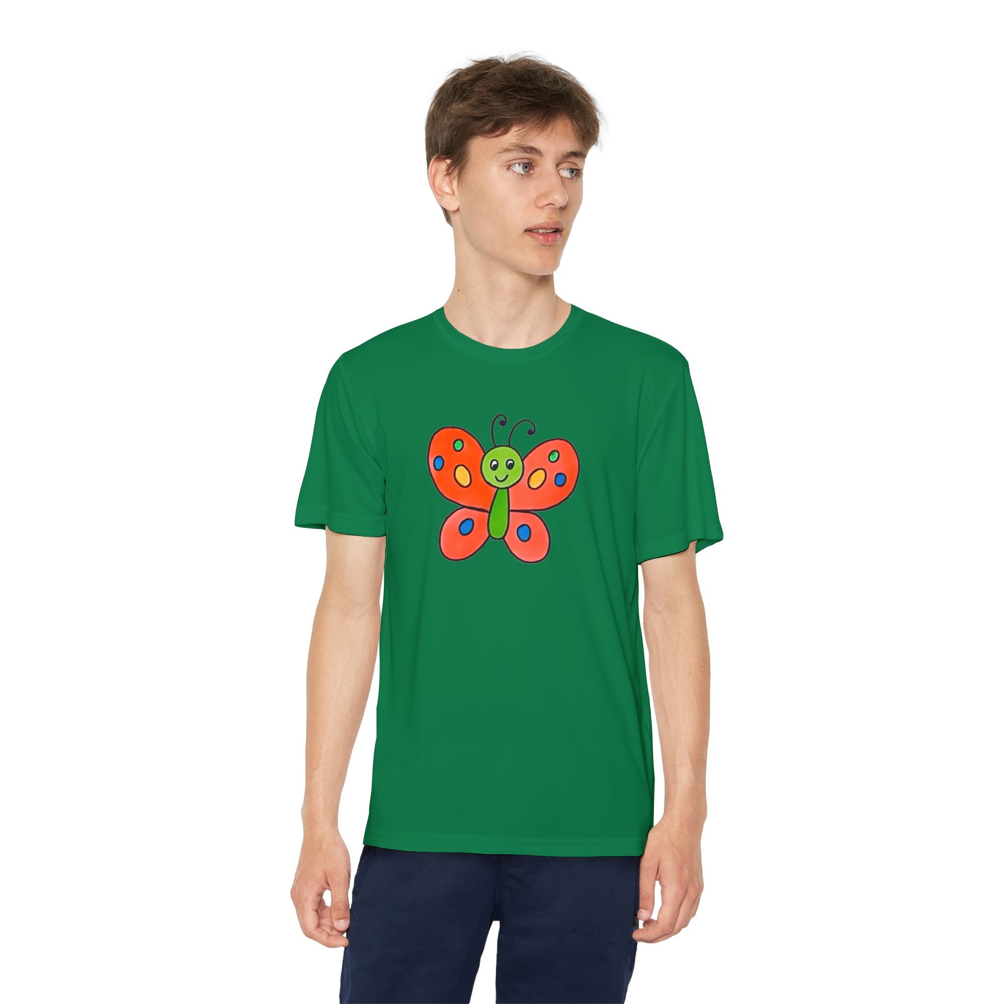 Butterffy Youth T-Shirt Sports Graphic Tee, Cool Athletic Shirt for Kids, Perfect for Sports Events, Team Spirit