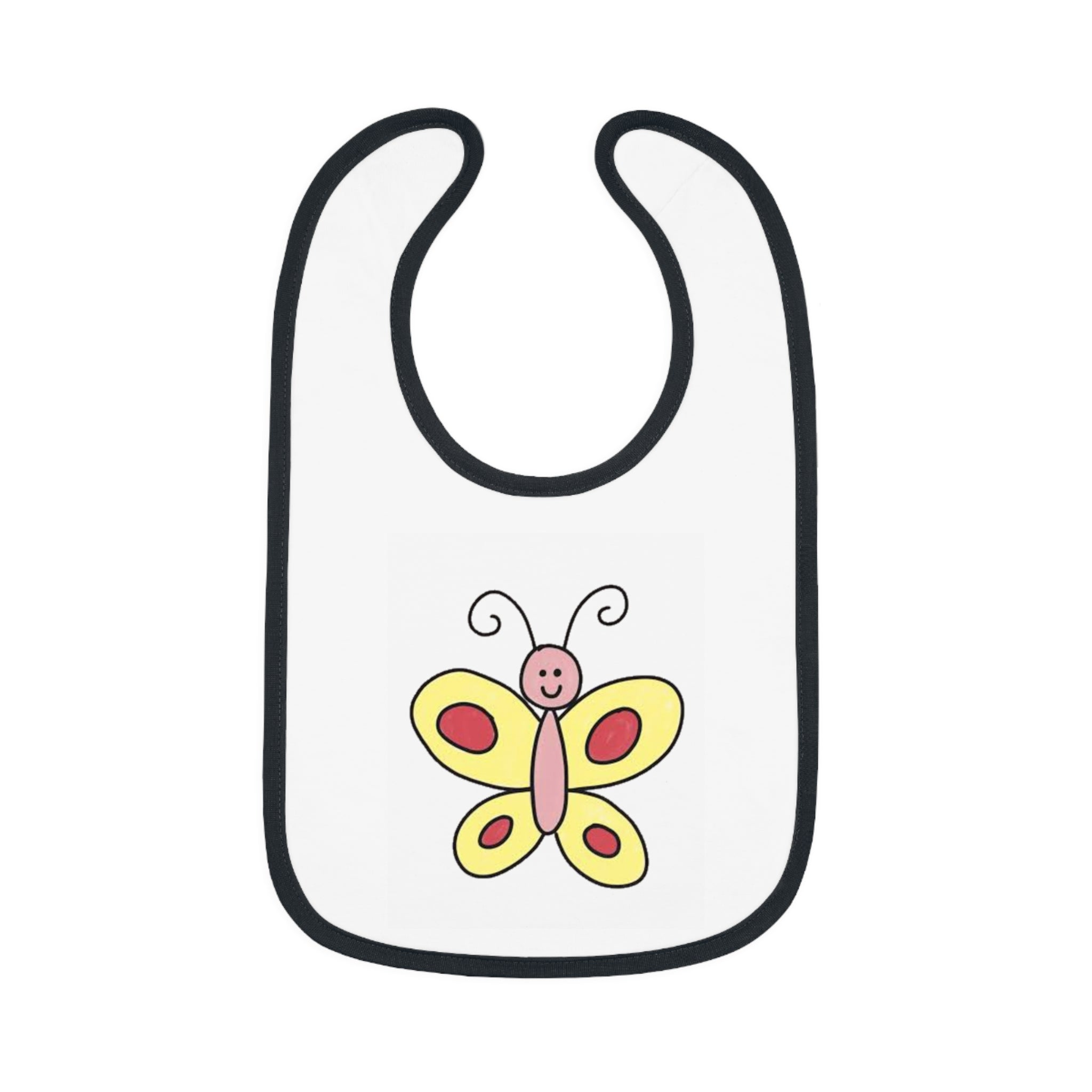 Butterfy Cute Baby Bib - Tiny but Mighty, Infant Feeding Bib, Baby Shower Gift, Newborn Accessories, Elephant Design, Everyday Use