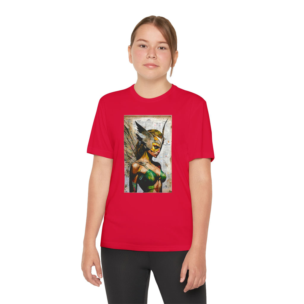Superhero Youth T-Shirt Sports Graphic Tee, Cool Athletic Shirt for Kids