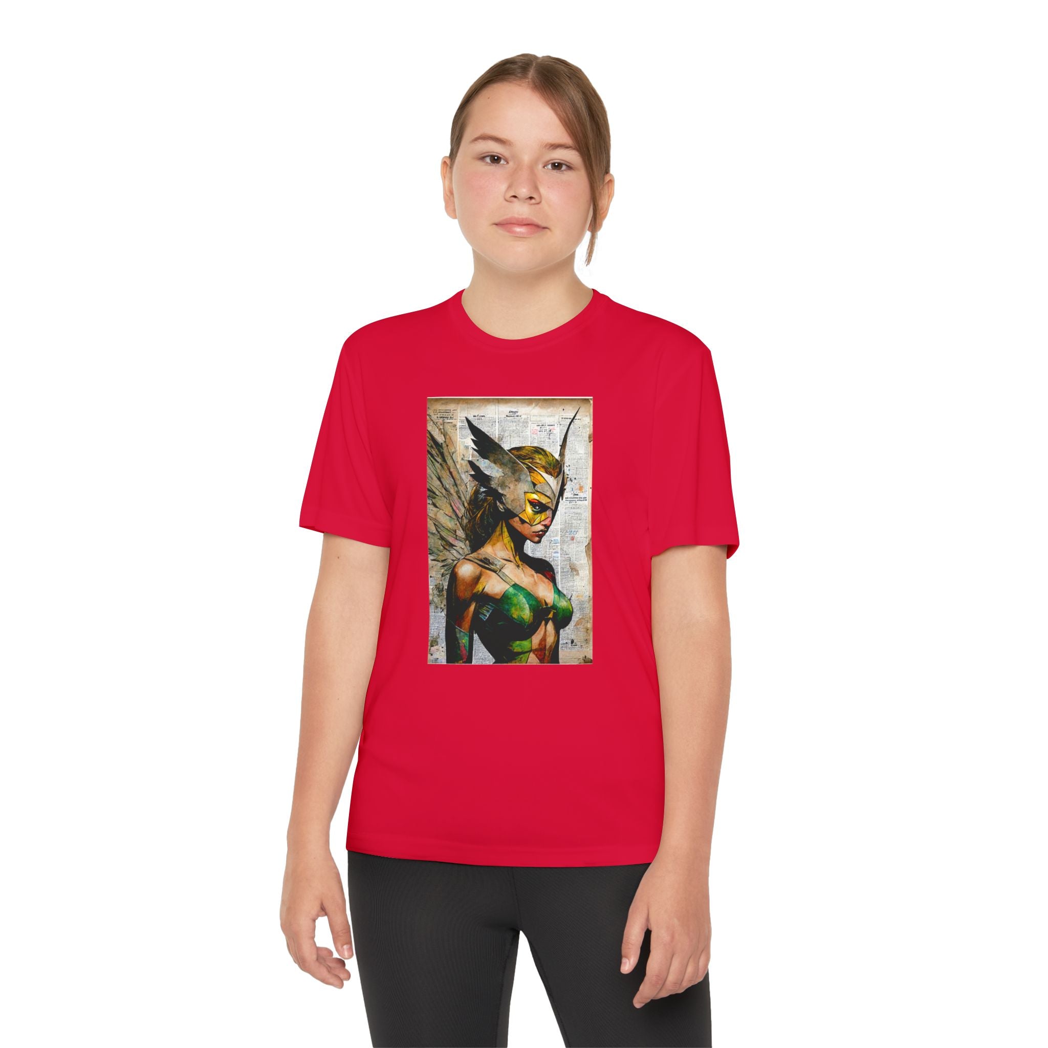 Superhero Youth T-Shirt Sports Graphic Tee, Cool Athletic Shirt for Kids