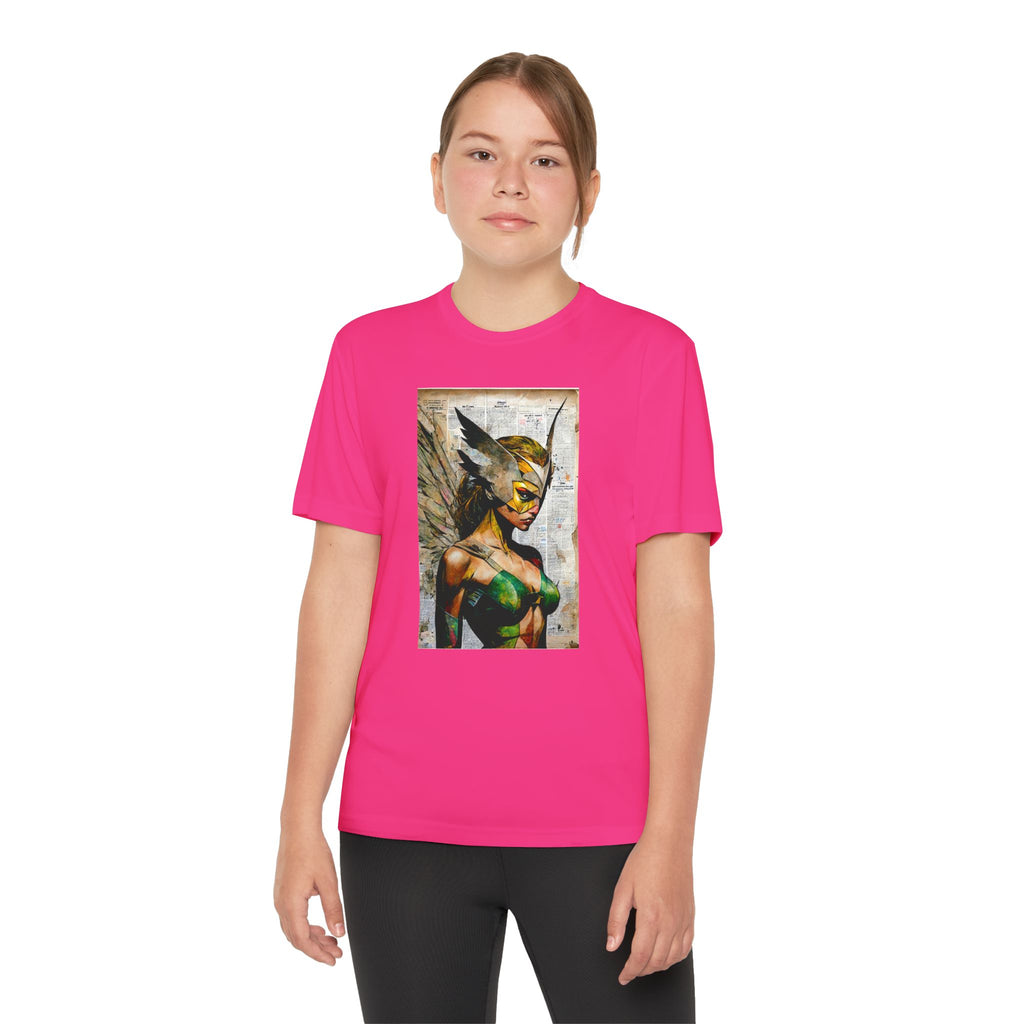 Superhero Youth T-Shirt Sports Graphic Tee, Cool Athletic Shirt for Kids