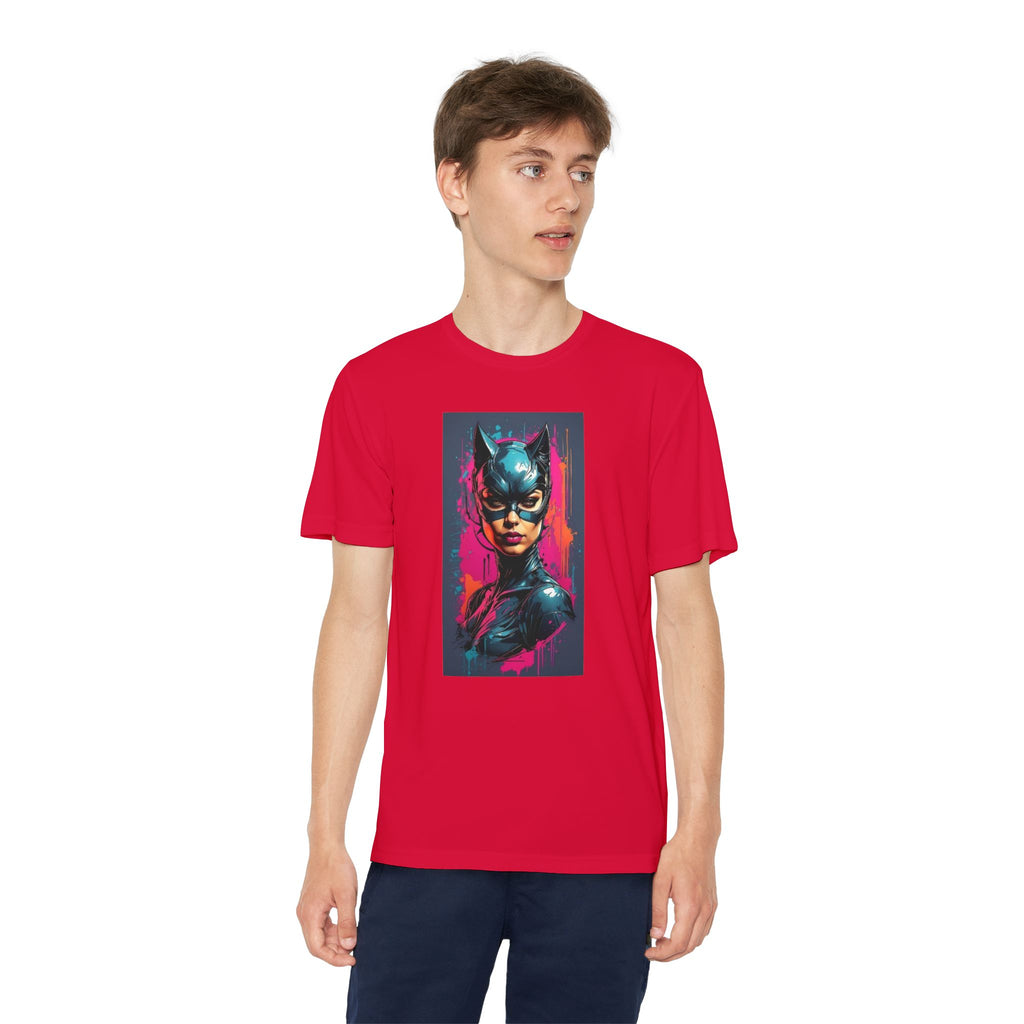 Superhero Youth T-Shirt Sports Graphic Tee, Cool Athletic Shirt for Kids