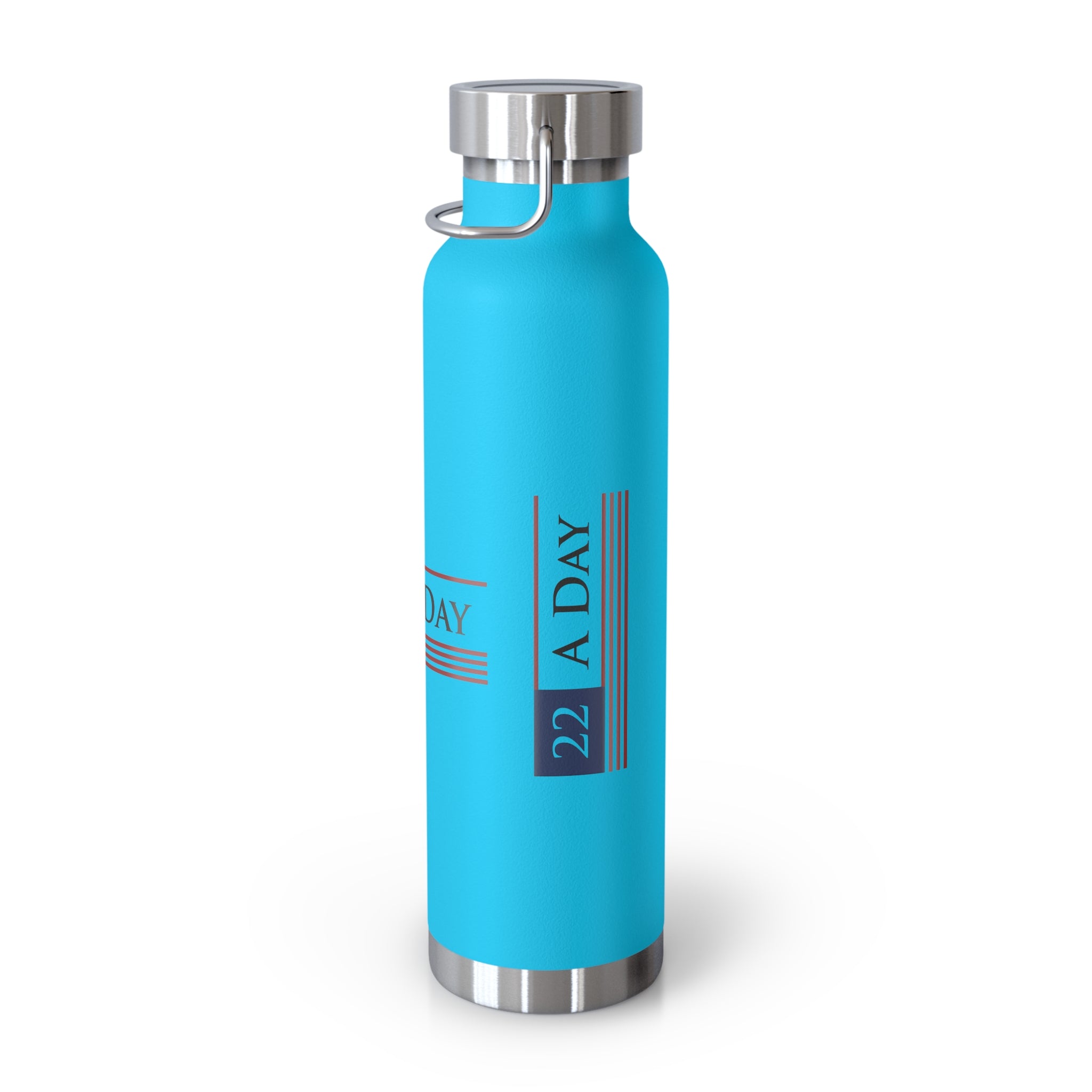 22 A Day Patriotic Copper Insulated Water Bottle