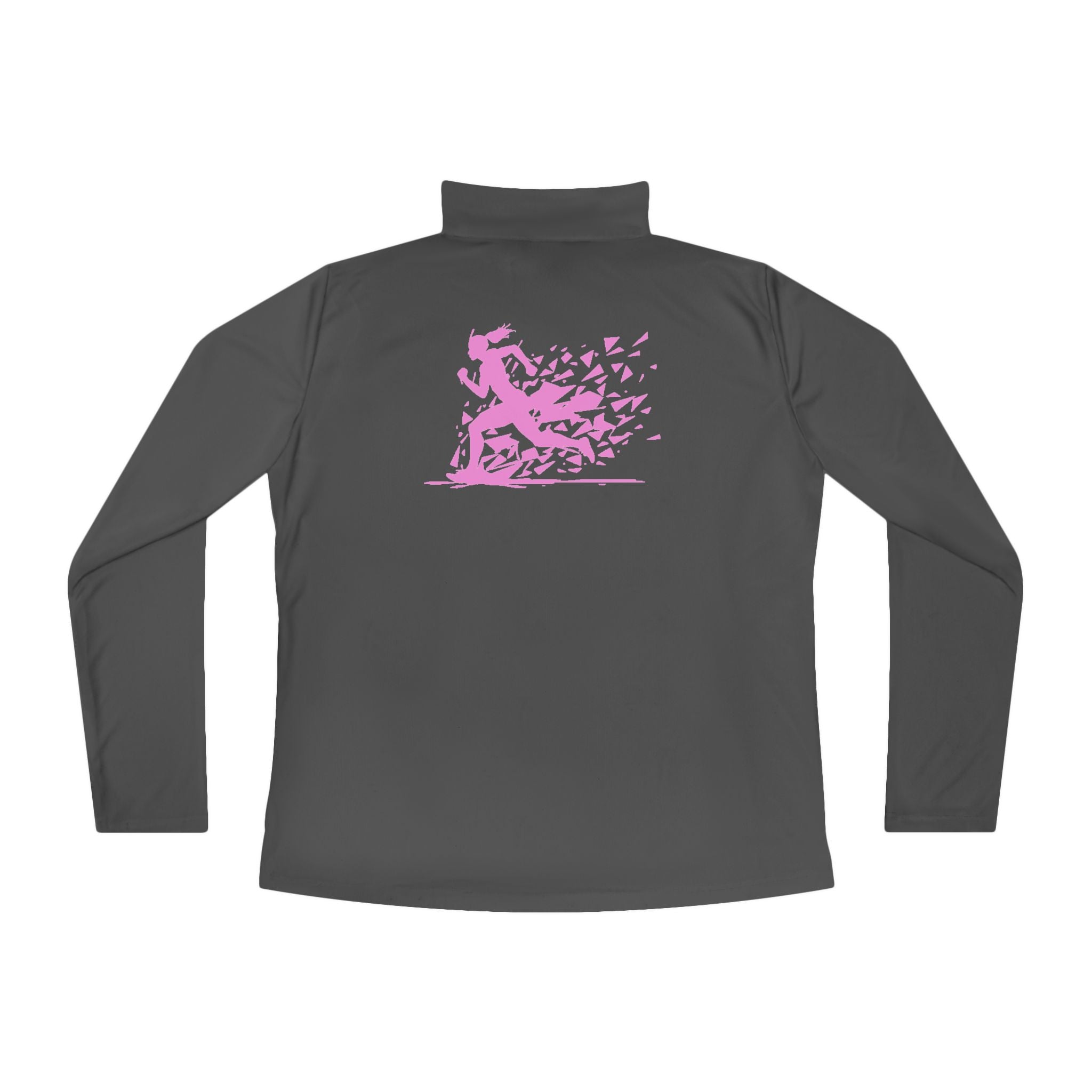 Ladies Quarter-Zip Pullover with Motivational Running Design, Athletic Apparel, Activewear, Sportswear, Fitness Gift, Running Top
