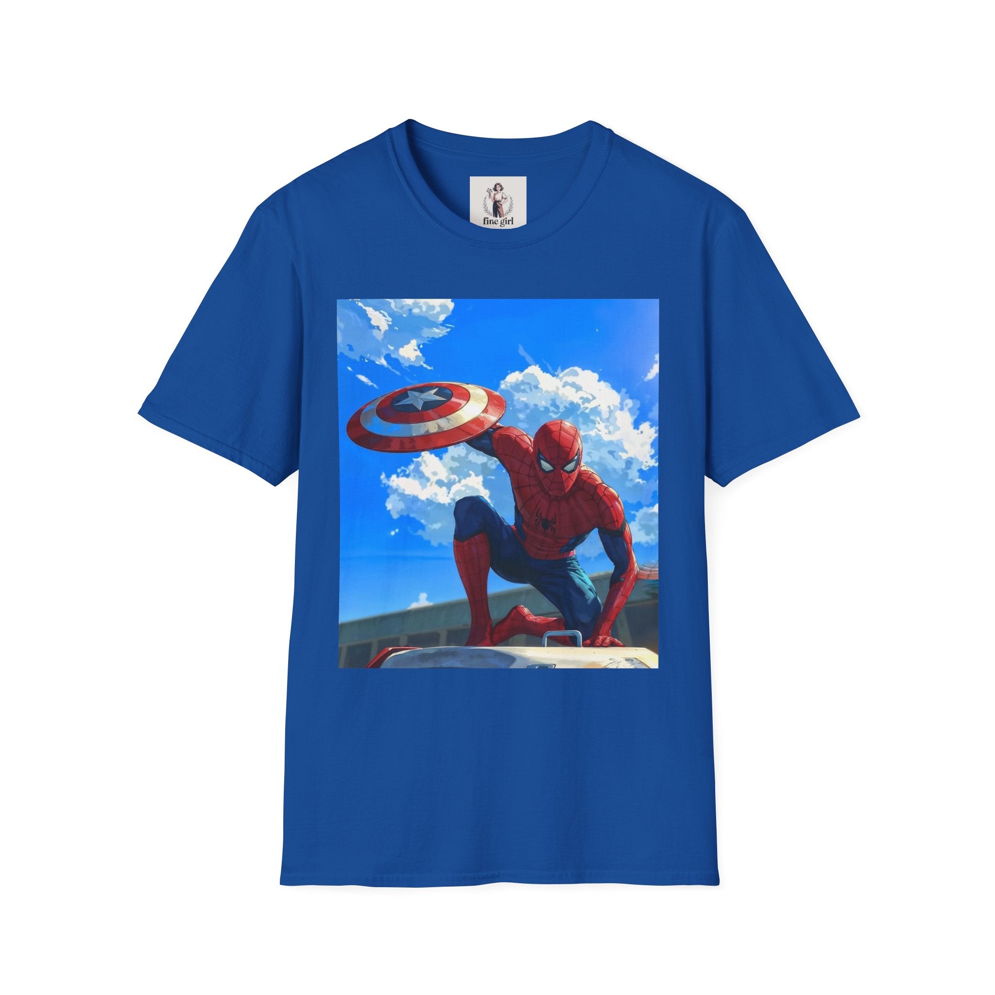 Spiderman Superhero Marvel Unisex Softstyle T-Shirt, Comic Book Tee, Geeky Clothing, Cosplay Costume Top