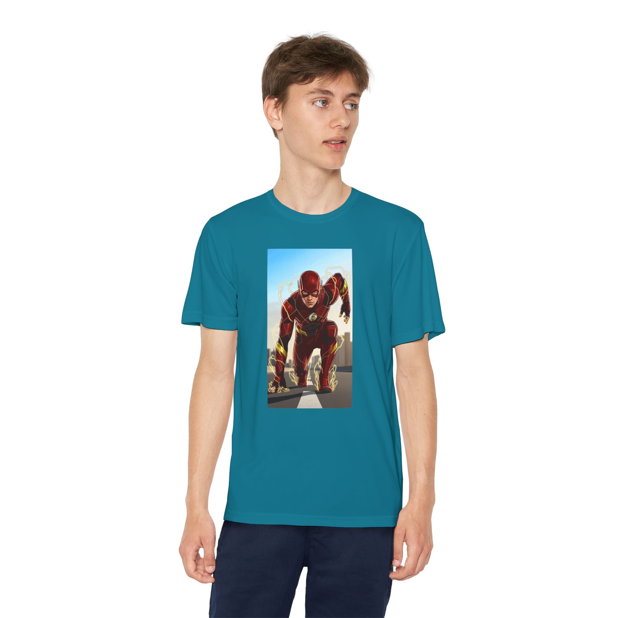 The Flash Superhero Marvel Youth T-Shirt, Kid's Superhero Tee, Children's Graphic Shirt, Comic Book Character Top, Kids Costume Apparel