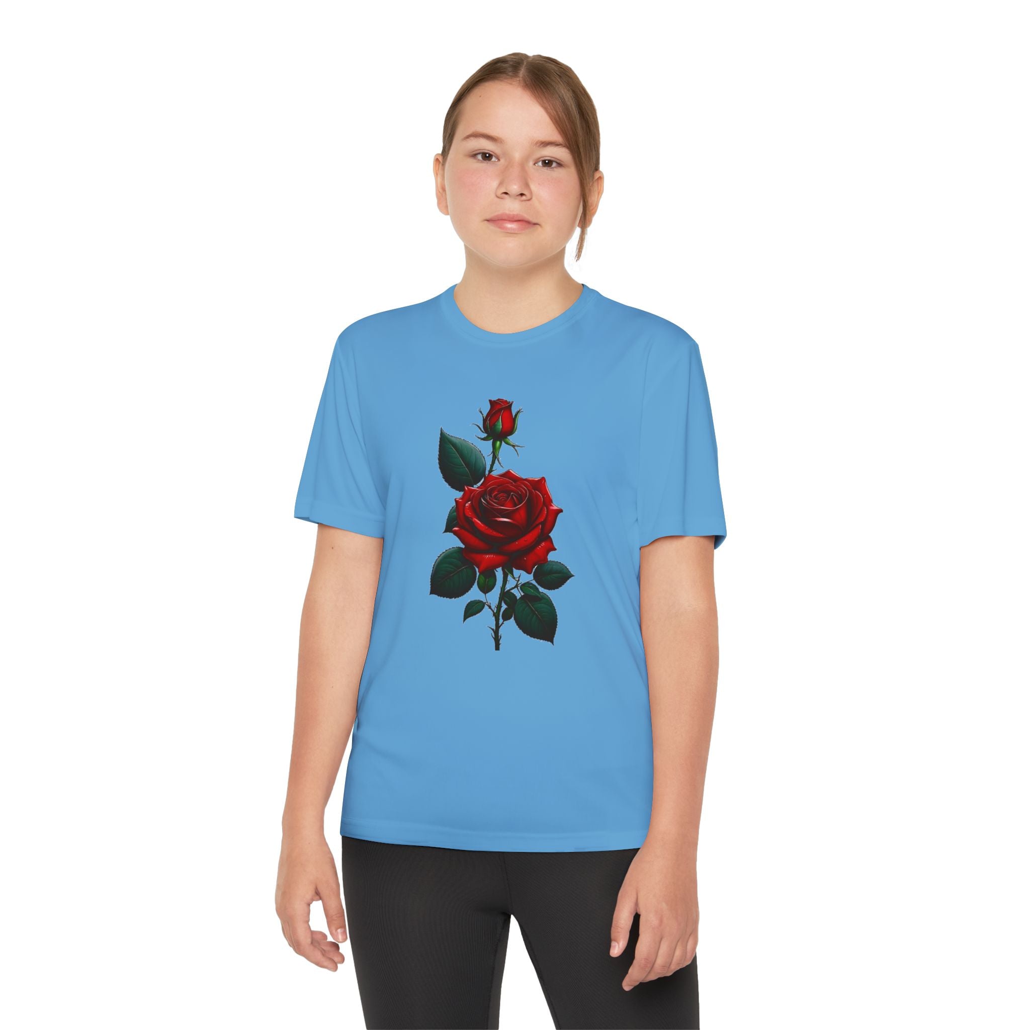 Flower Youth Tshirt, Girls Floral Tee, Kids Spring Shirt, Children's Botanical Top, Teen Blossom T-Shirt