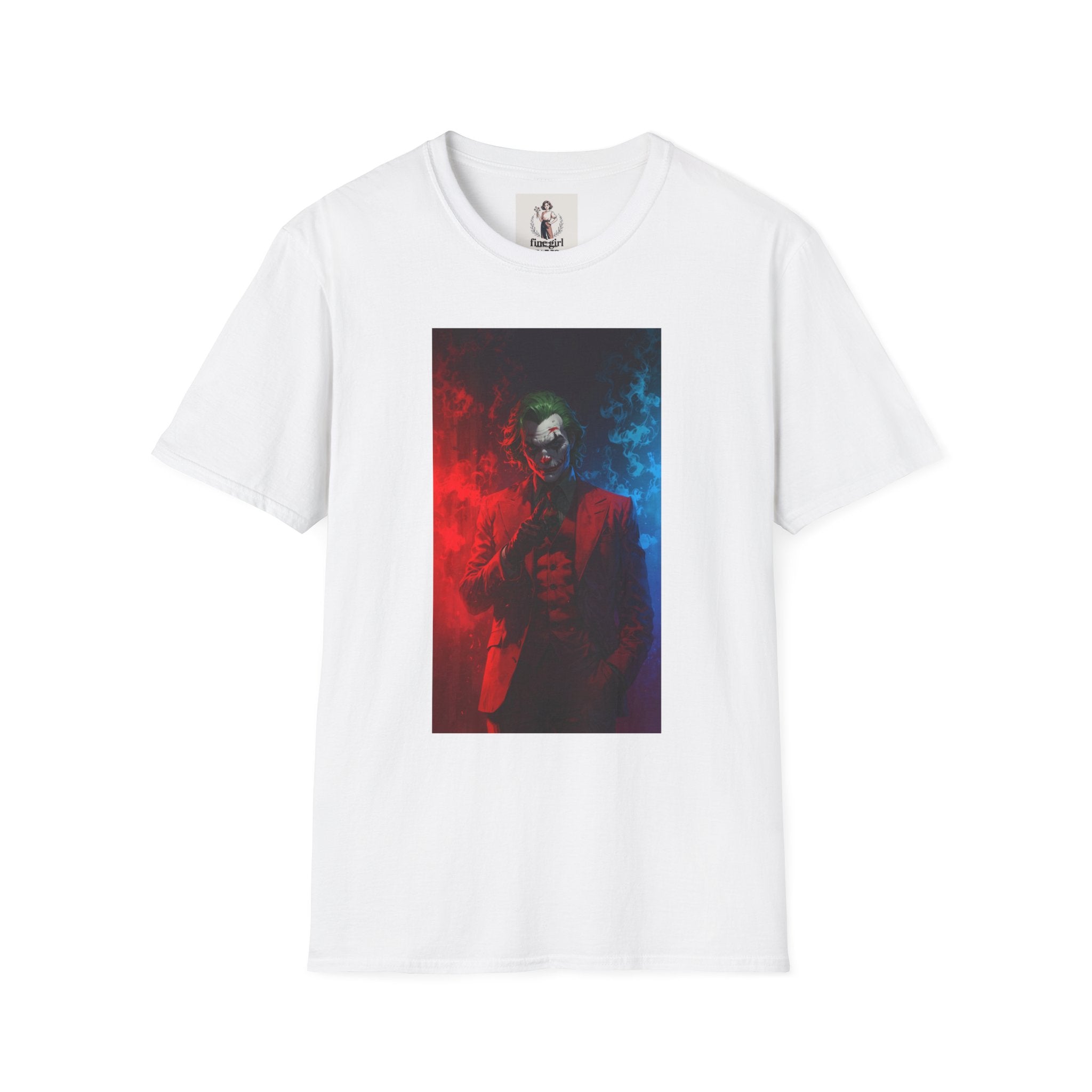 The Joker Superhero Marvel Unisex Softstyle T-Shirt, Comic Book Tee, Geeky Clothing, Cosplay Costume Top