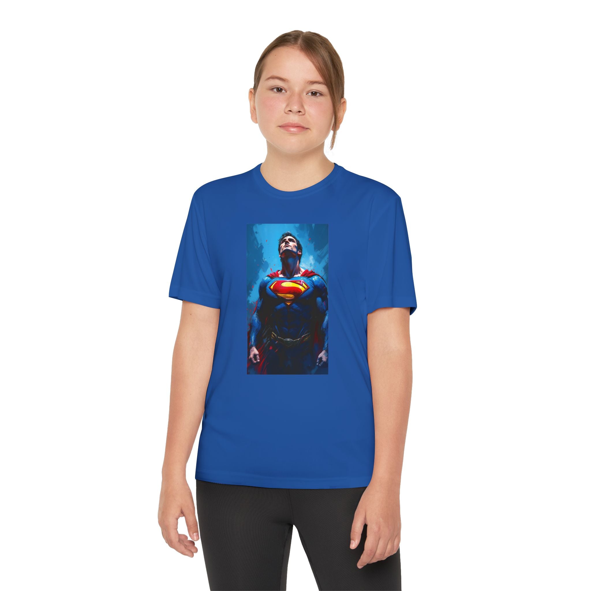 Superman Superhero Marvel T-Shirt, Youth Competitor Tee,  Kids Comic Book Hero Top, Children's Graphic Tee, Youth Super Power T-Shirt