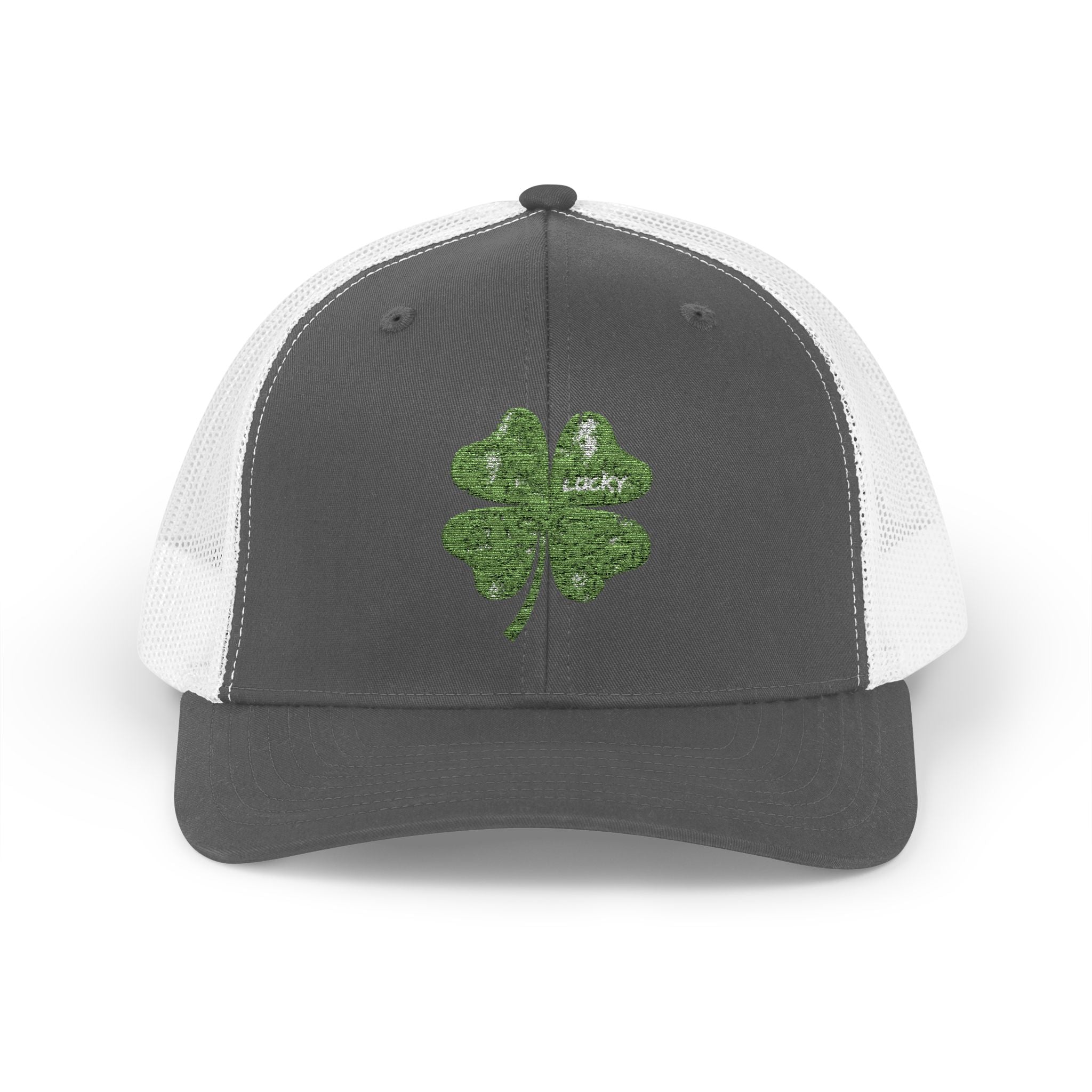 St. Patrick's Day Lucky 4-Leaf Clover Snapback Trucker Cap