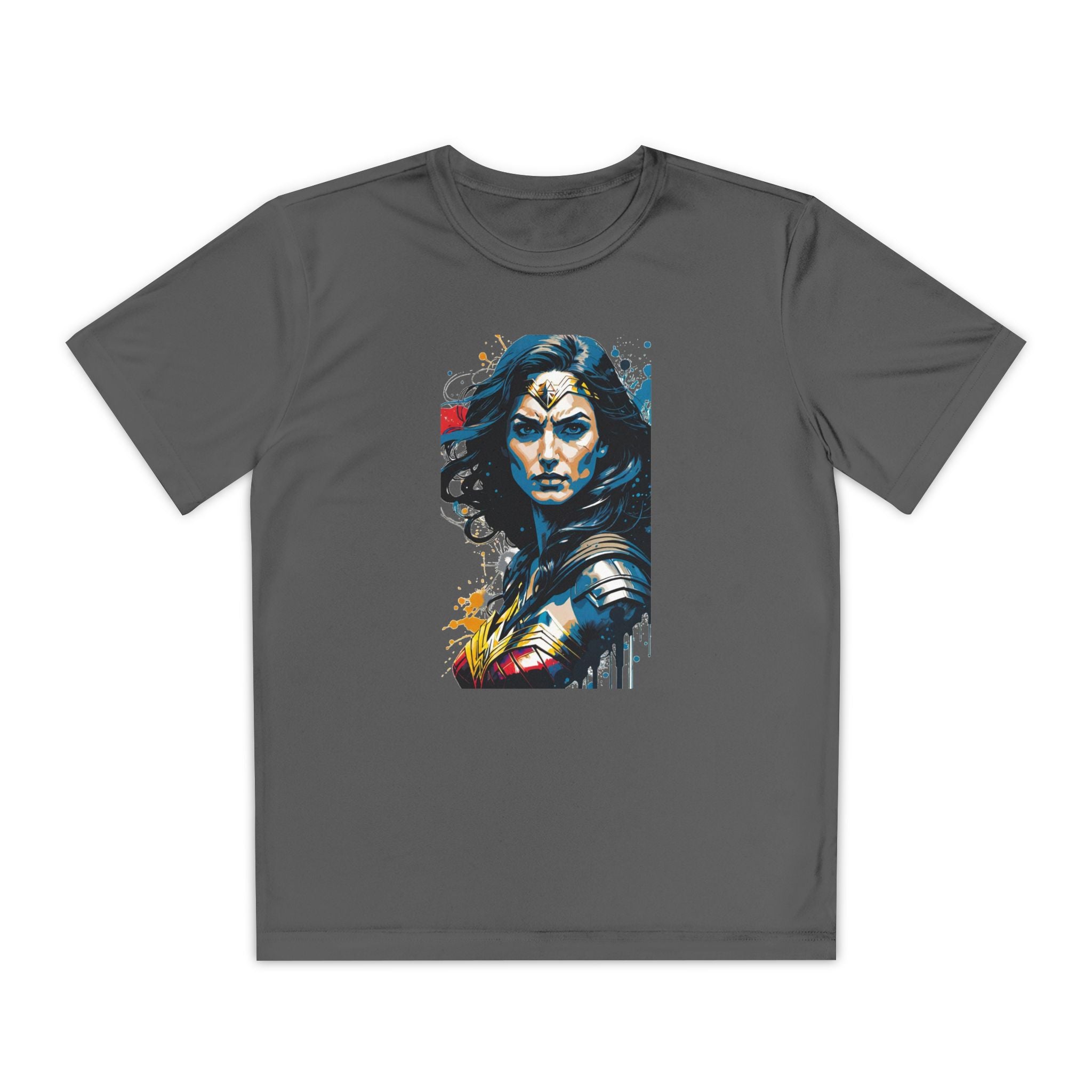 Superhero Youth T-Shirt Sports Graphic Tee, Cool Athletic Shirt for Kids