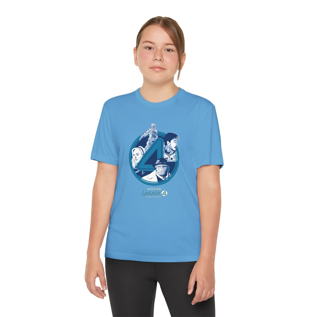 Fantastic 4 Youth T-Shirt Sports Graphic Tee, Cool Athletic Shirt for Kids, Perfect for Sports Events, Team Spirit