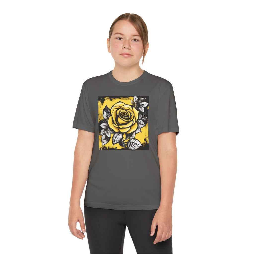 Flower Youth Tshirt, Girls Floral Tee, Kids Spring Shirt, Children's Botanical Top, Teen Blossom T-Shirt